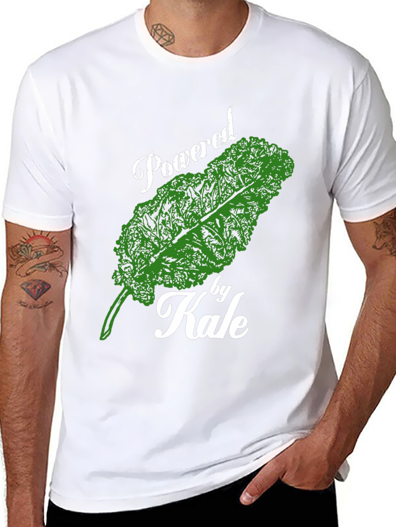 Powered by Kale T-Shirt - Vegan & Healthy