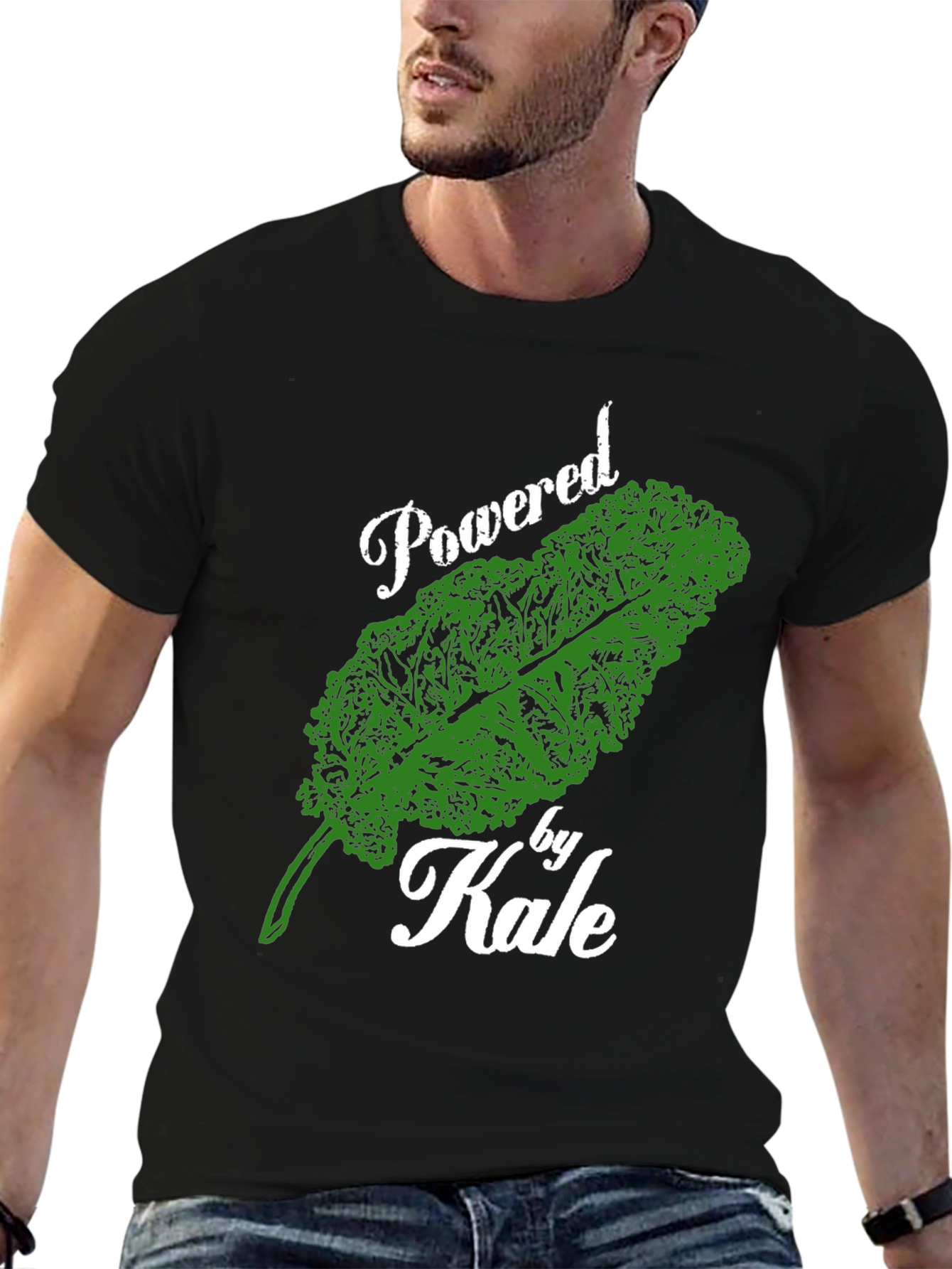 Powered by Kale T-Shirt - Vegan & Healthy