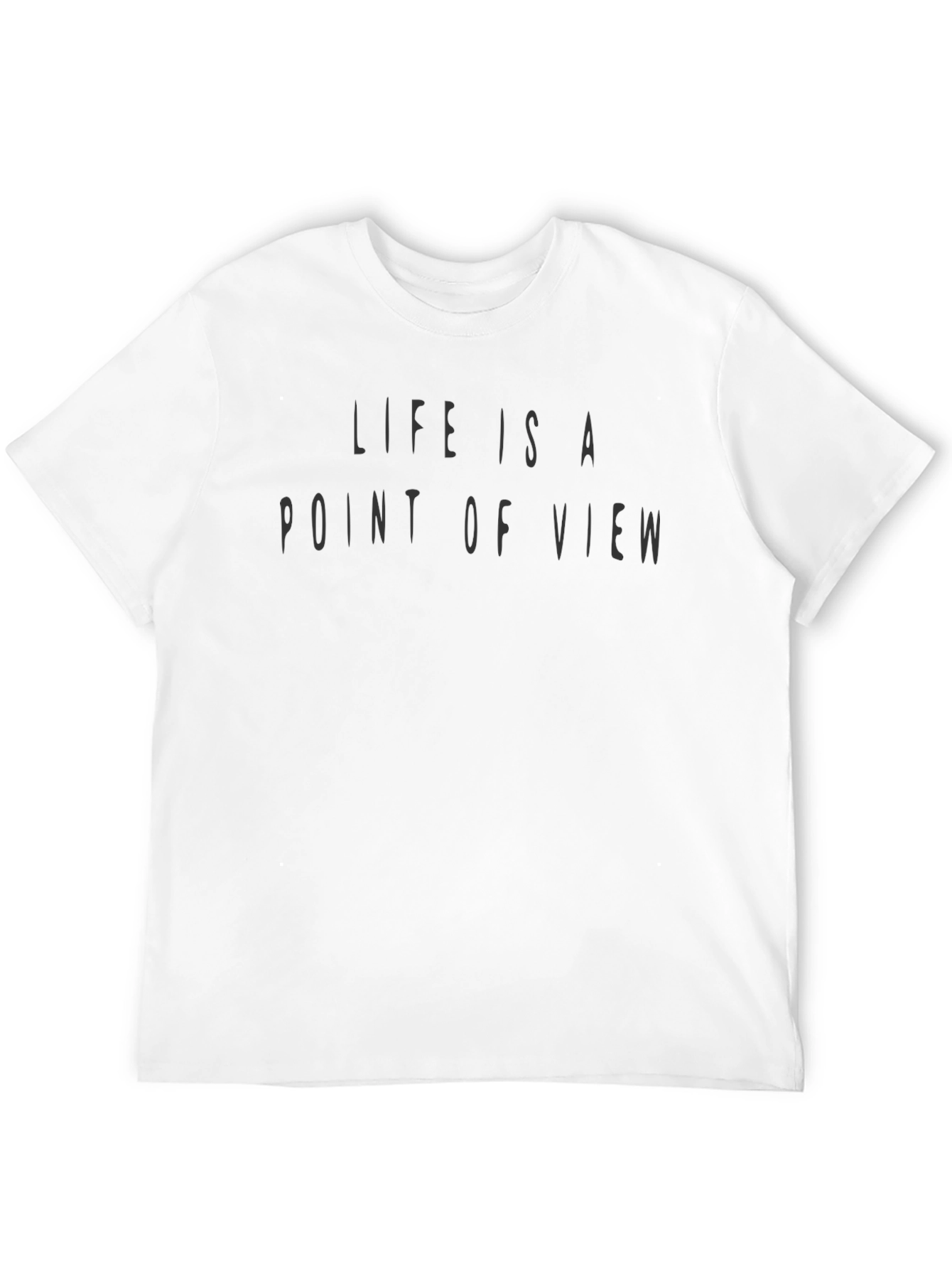 Life Is A Point Of View Black Graphic Tee
