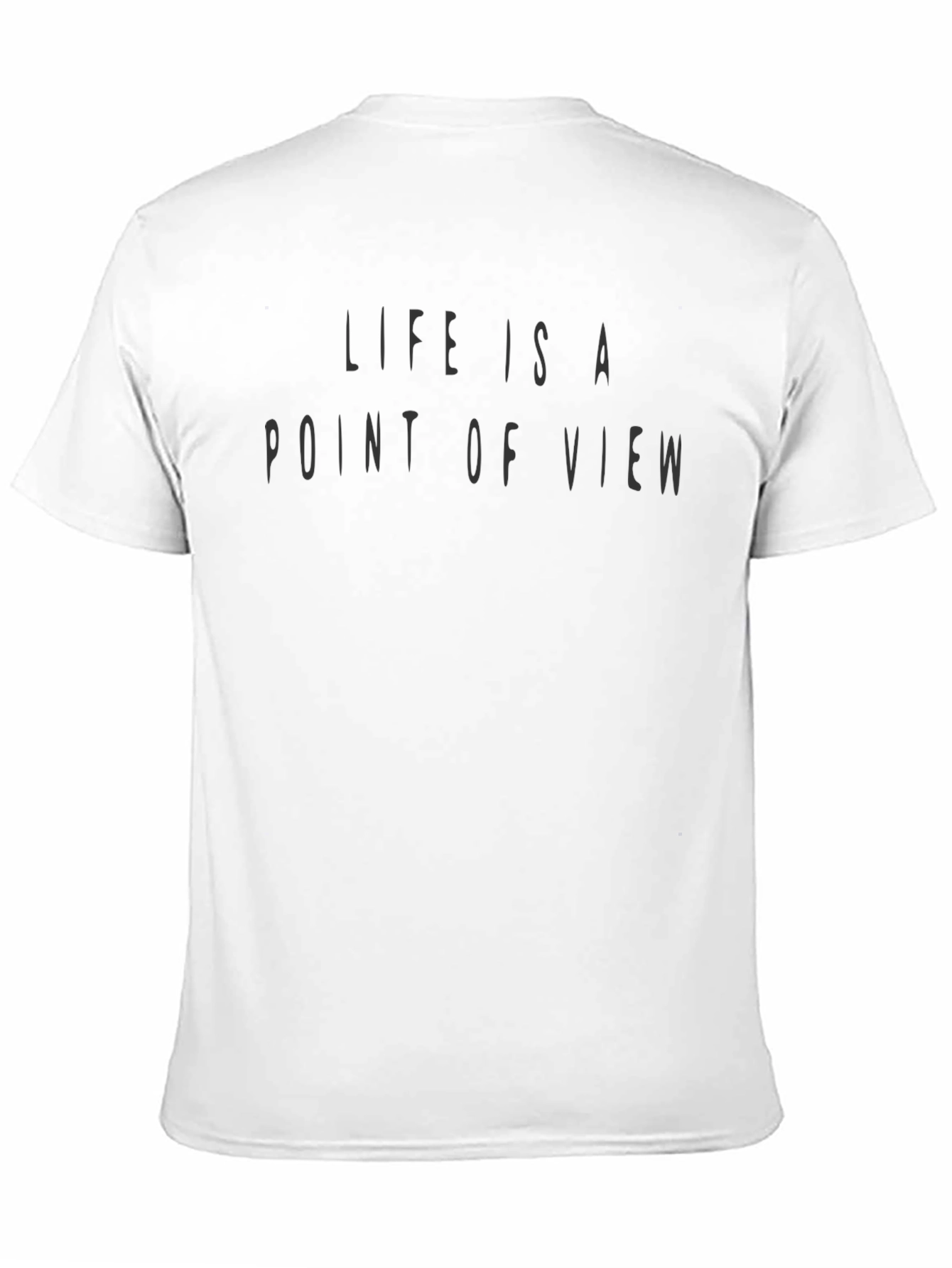 Life Is A Point Of View Black Graphic Tee