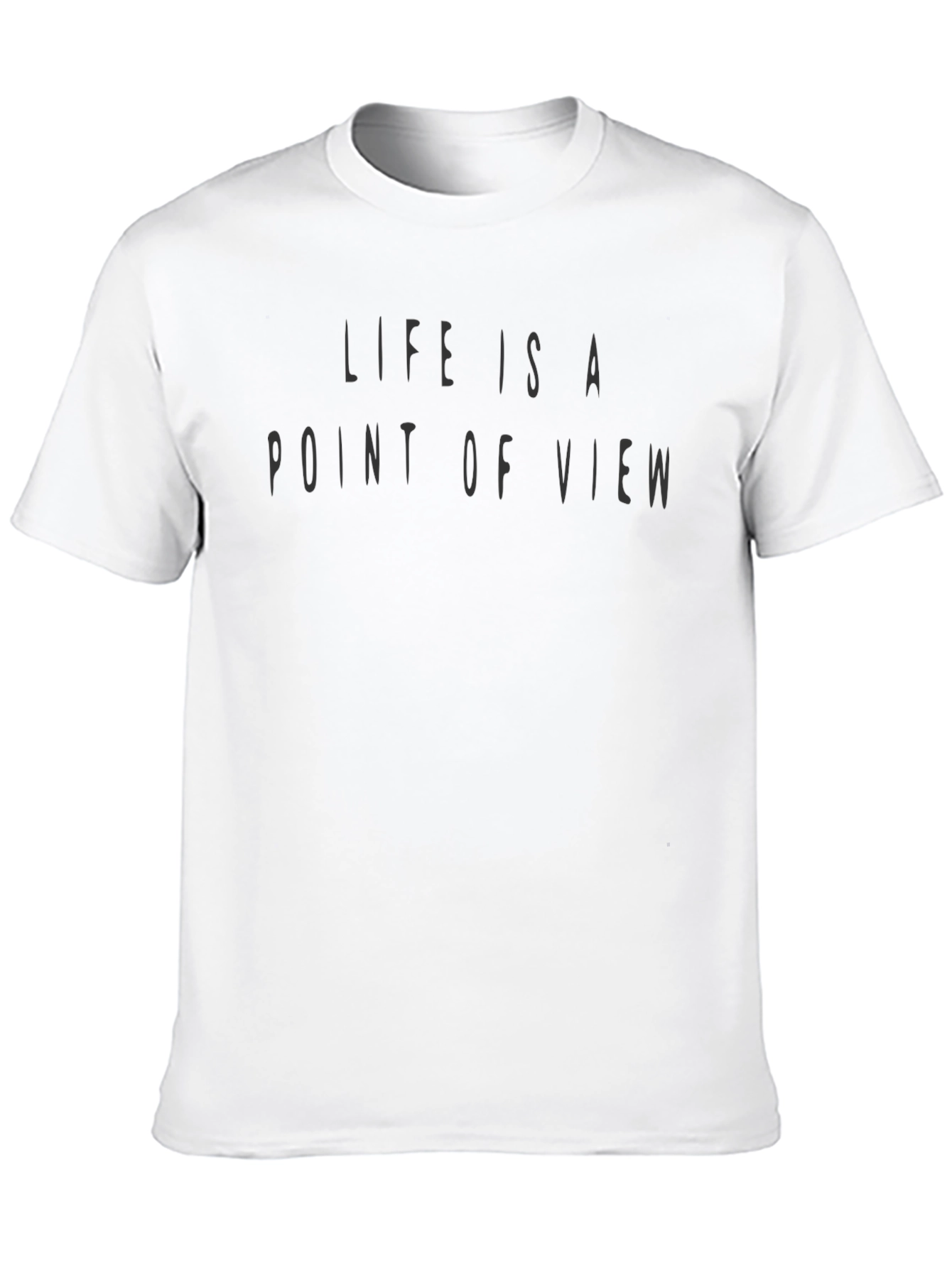 Life Is A Point Of View Black Graphic Tee