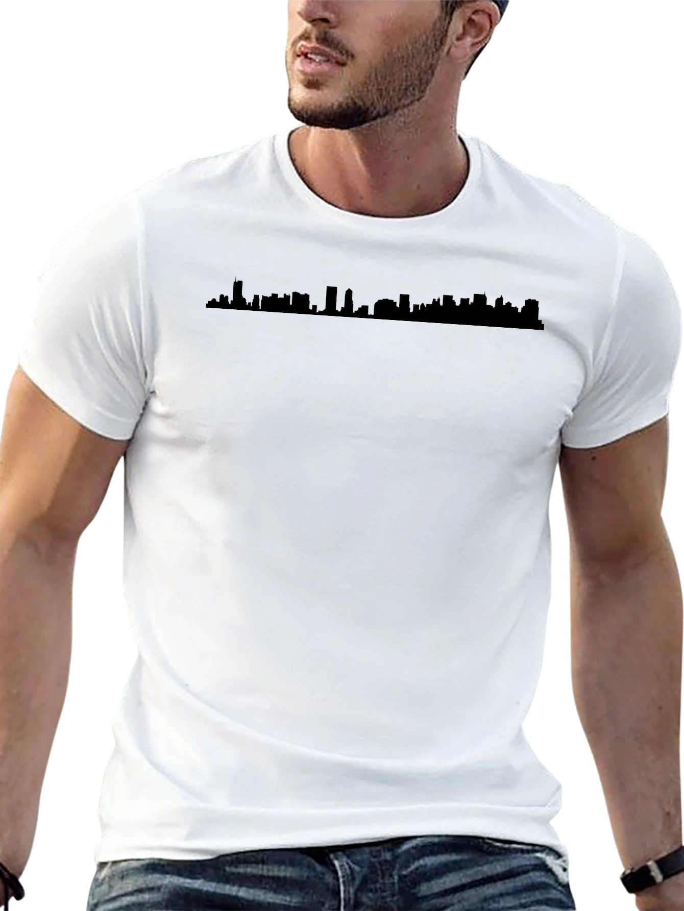 Cityscape Graphic Tee - Black