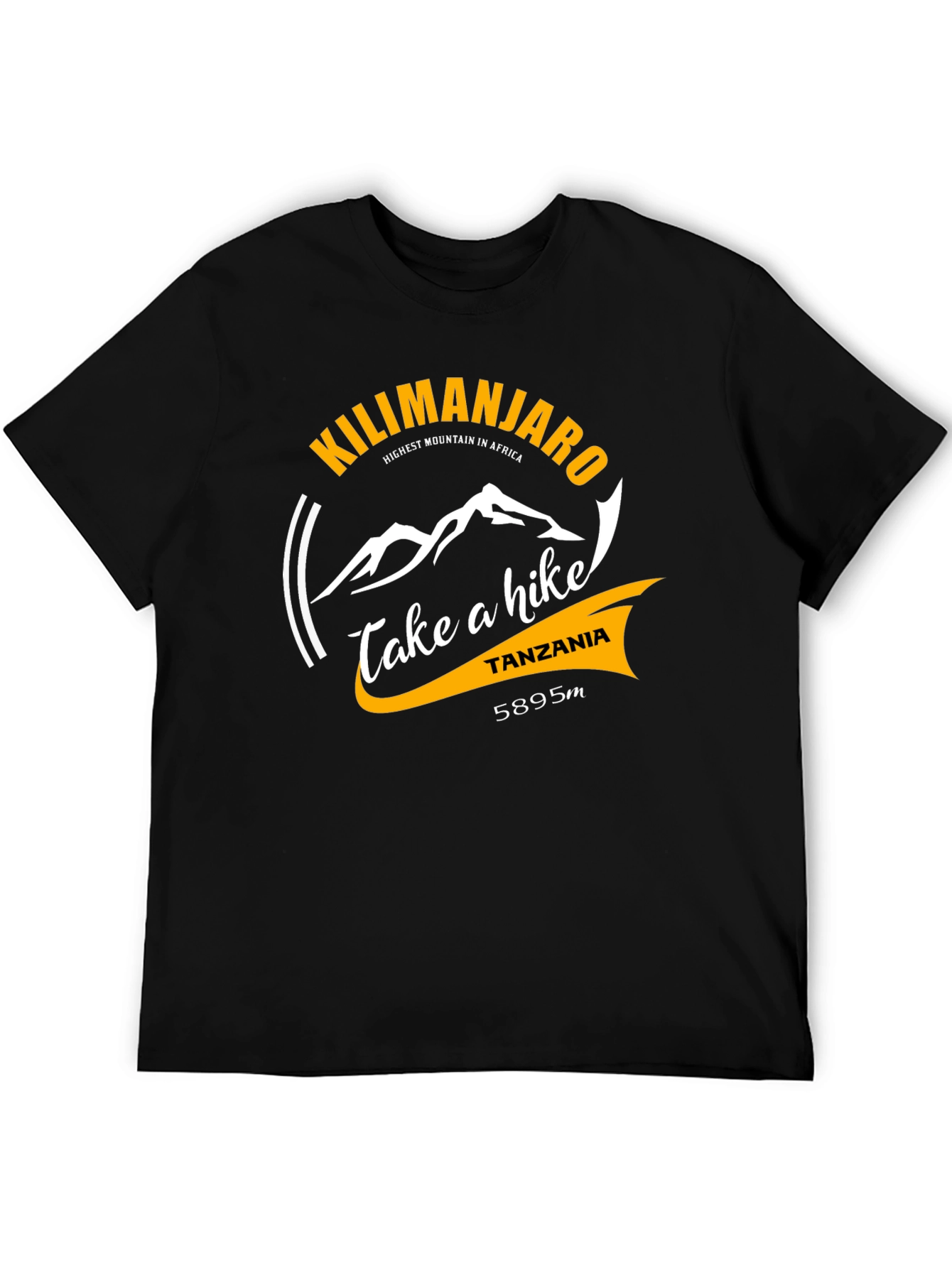 Kilimanjaro Hike T-Shirt - Black Cotton Graphic Tee