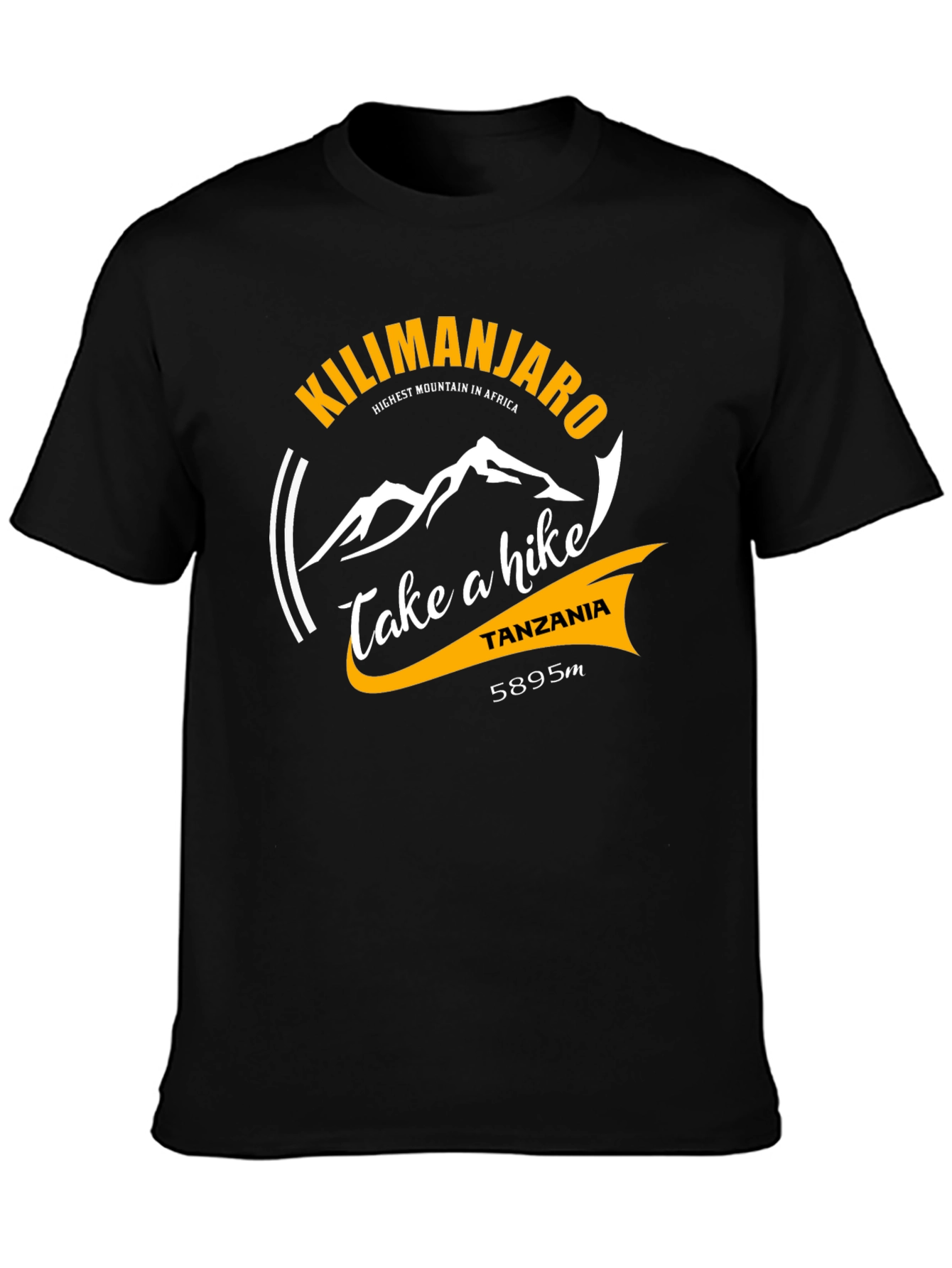 Kilimanjaro Hike T-Shirt - Black Cotton Graphic Tee