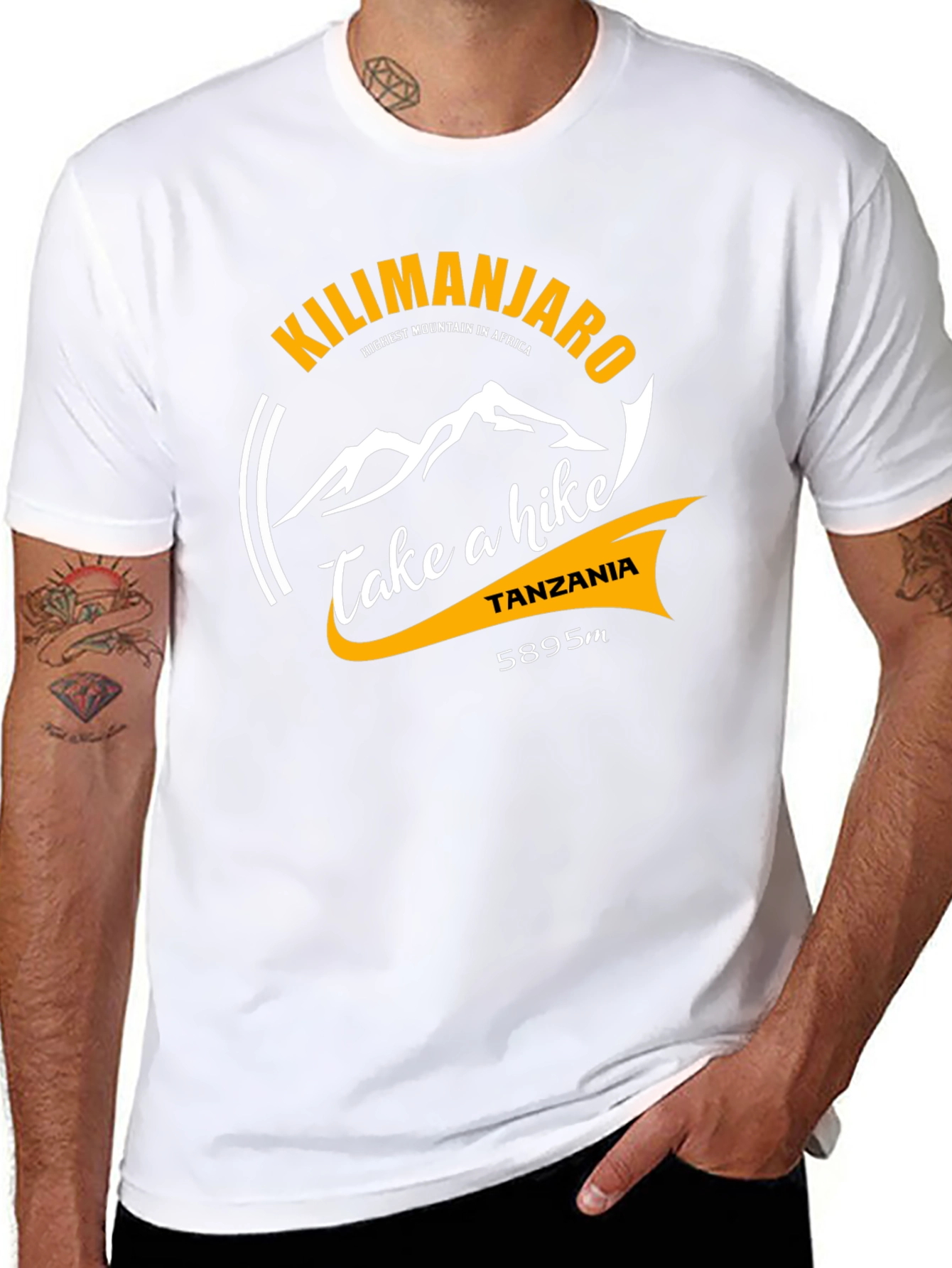 Kilimanjaro Hike T-Shirt - Black Cotton Graphic Tee