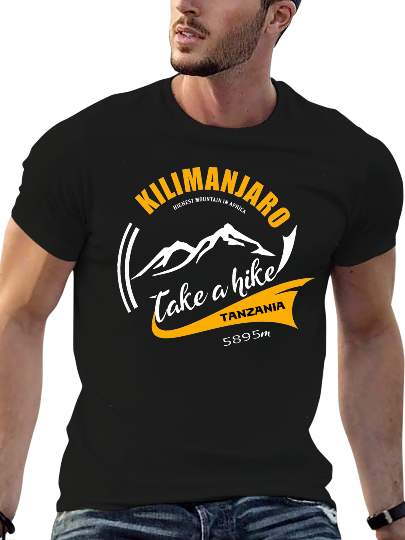 Kilimanjaro Hike T-Shirt - Black Cotton Graphic Tee
