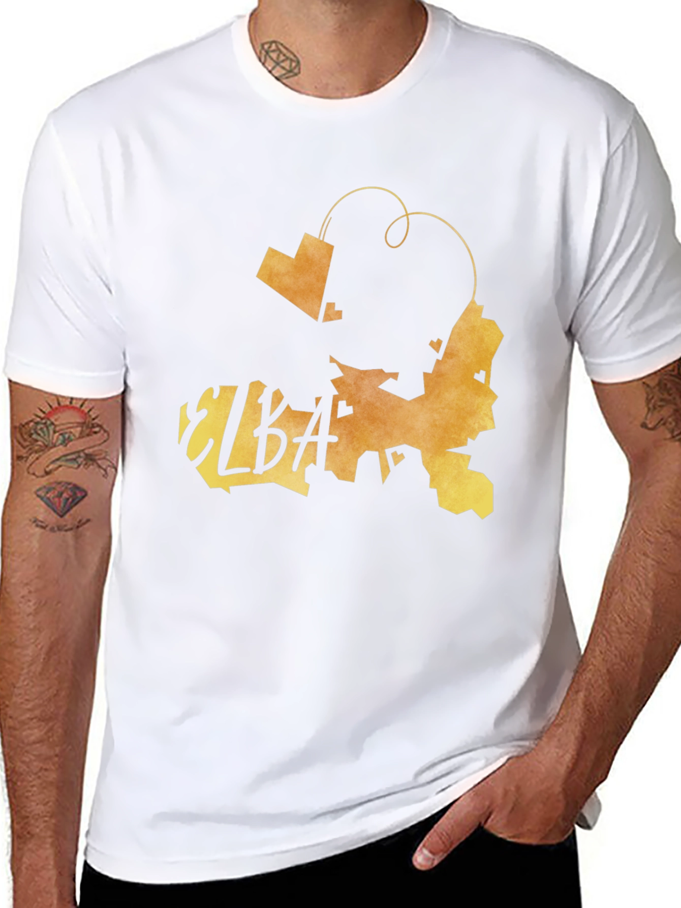 Elba Italy Map Graphic Tee - Island Souvenir Shirt