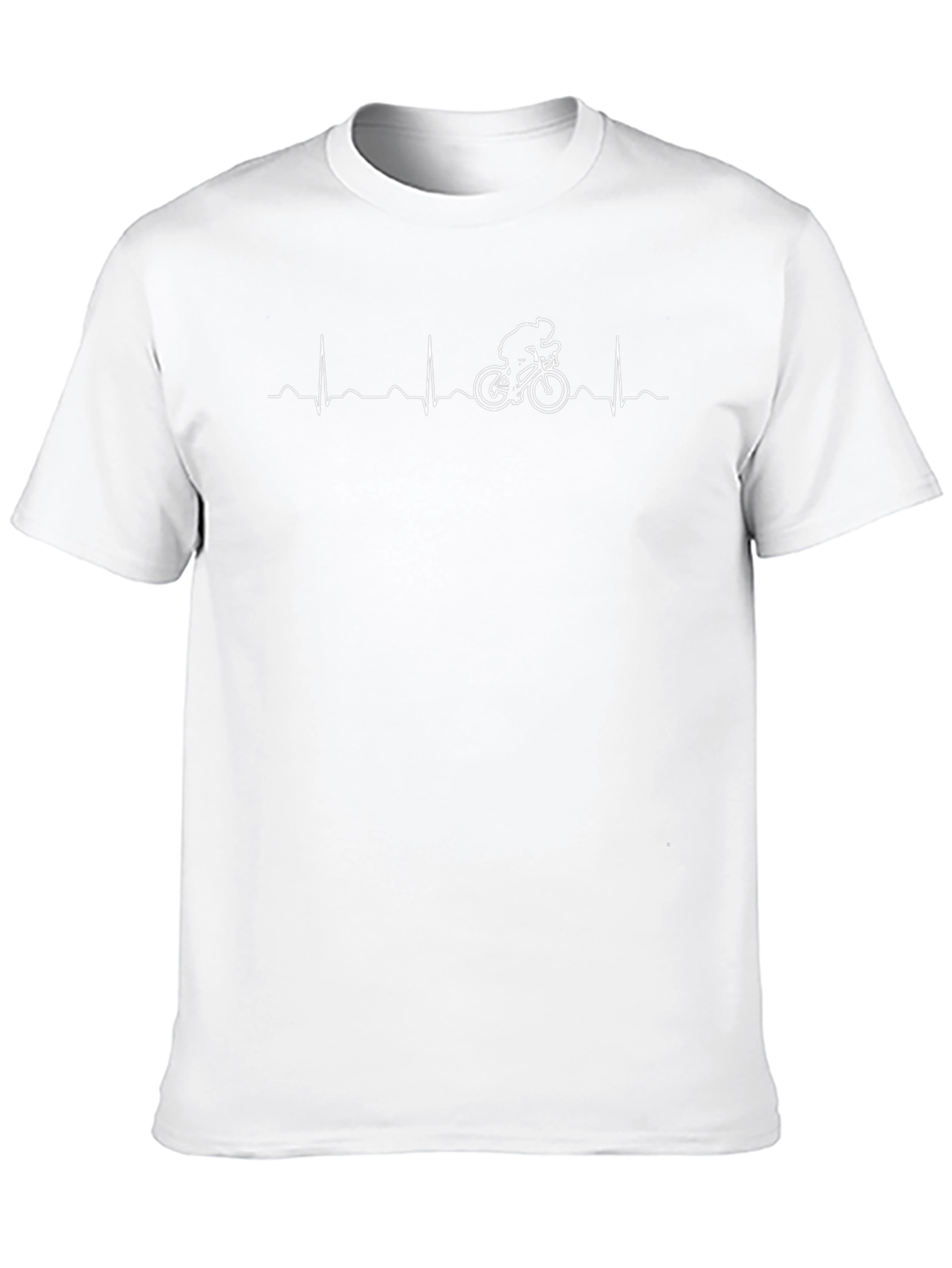 Heartbeat Biker Graphic Tee - Cycling Enthusiast Shirt
