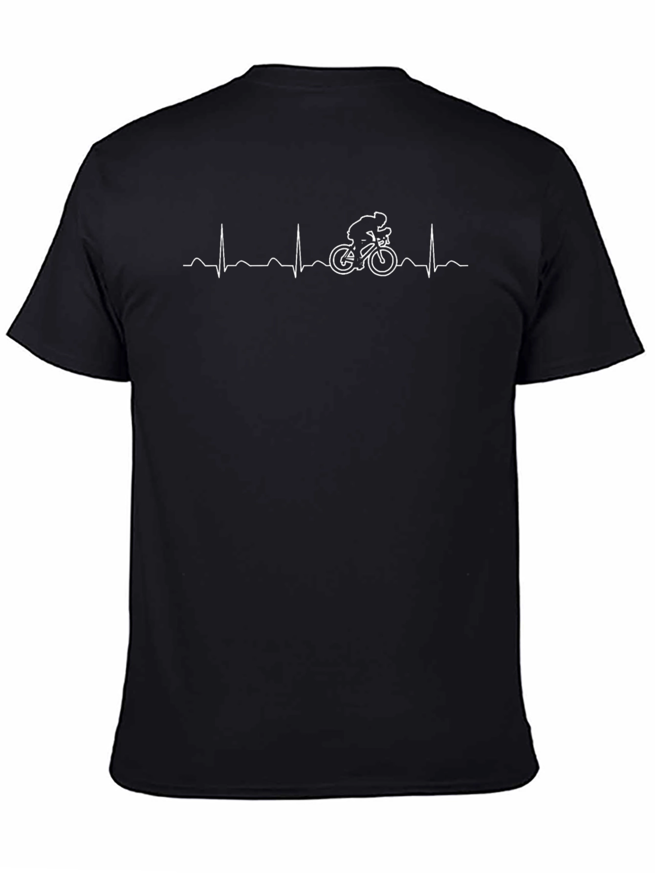 Heartbeat Biker Graphic Tee - Cycling Enthusiast Shirt