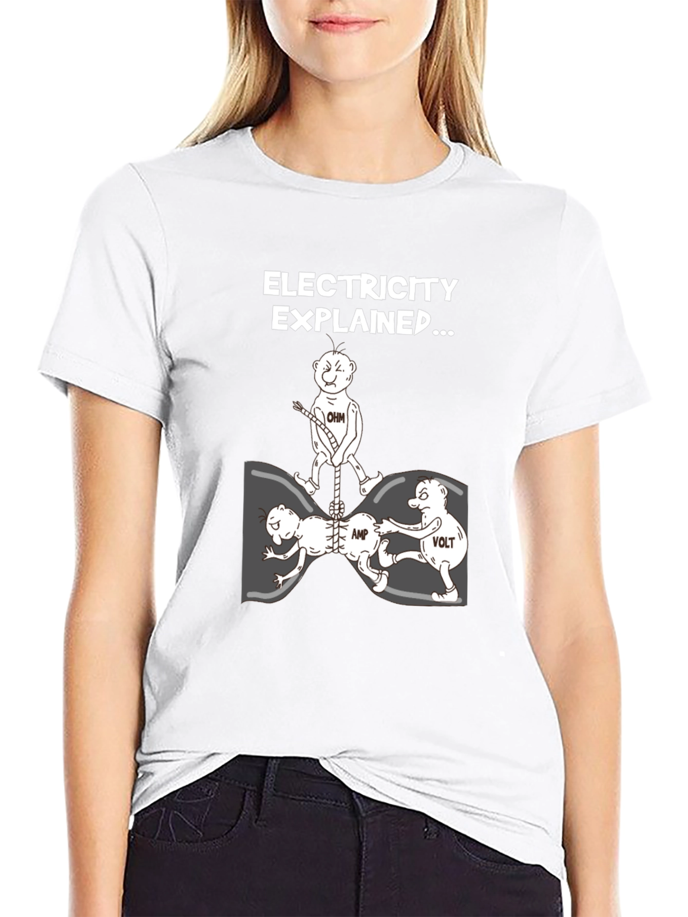 Electricity Explained Black Graphic Tee
