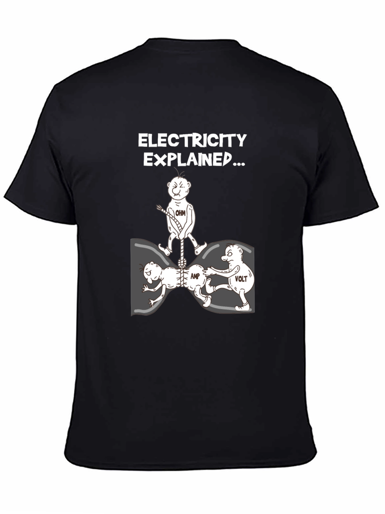 Electricity Explained Black Graphic Tee