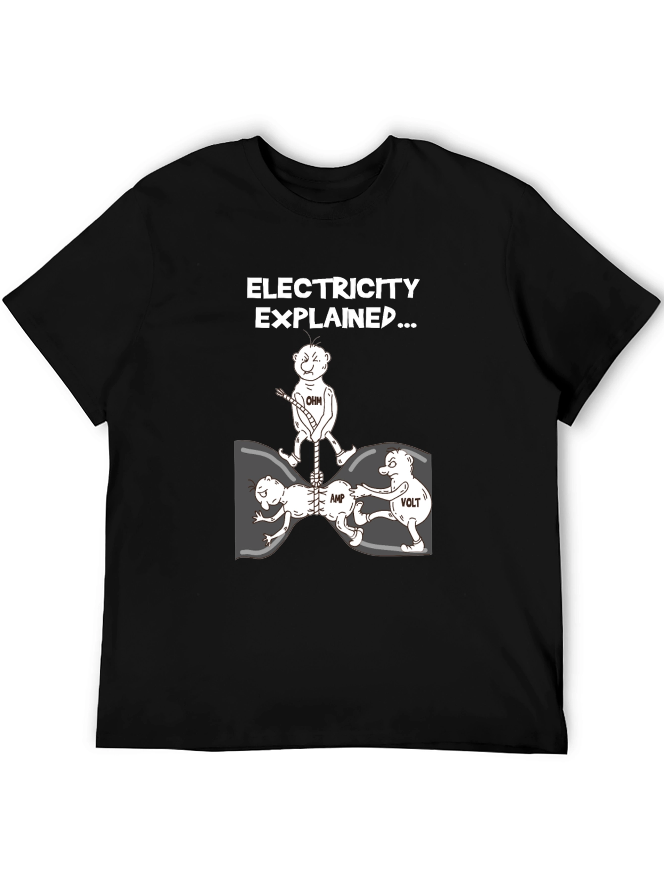Electricity Explained Black Graphic Tee