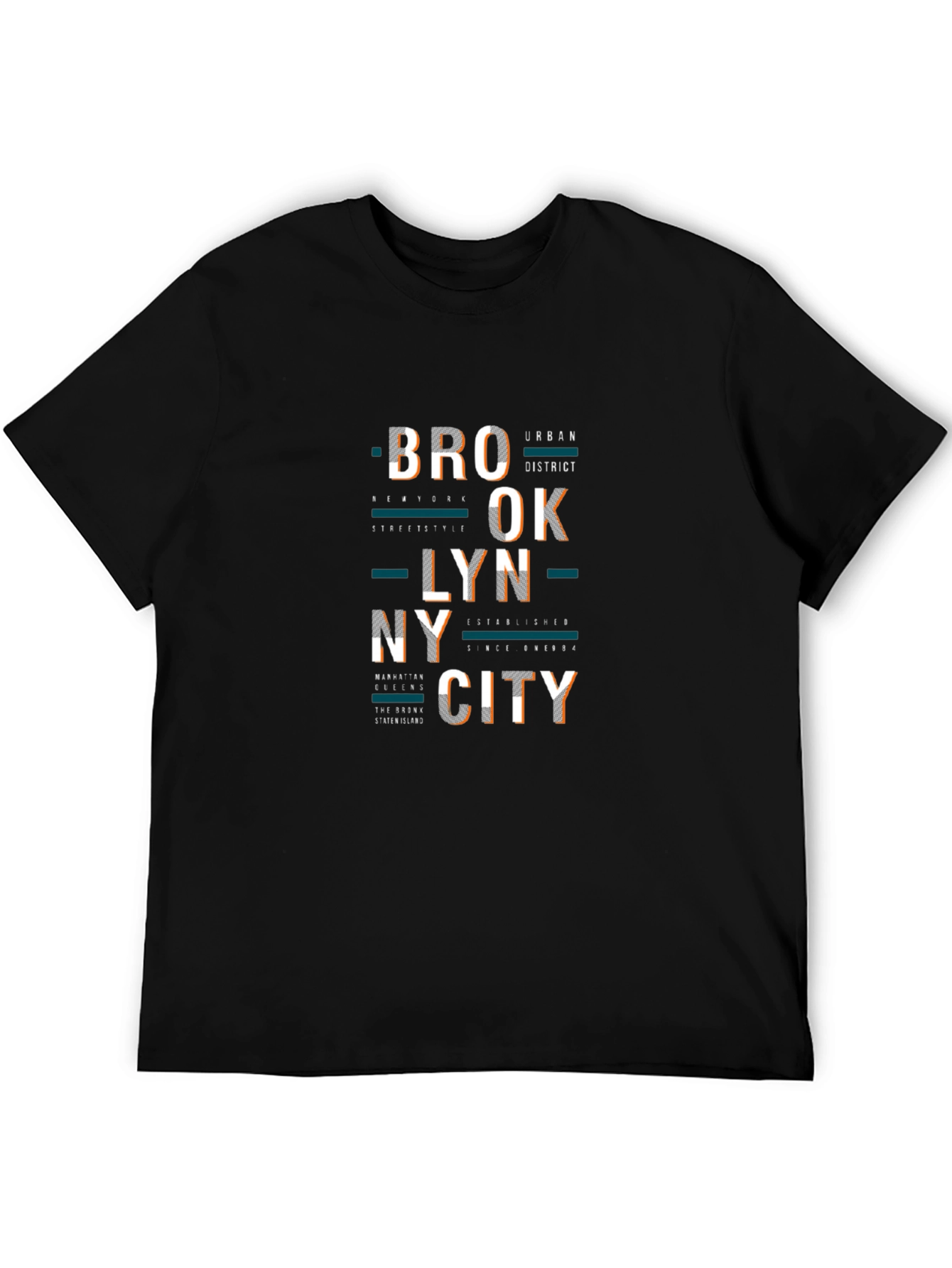Brooklyn City Graphic Print Crew Neck T-Shirt