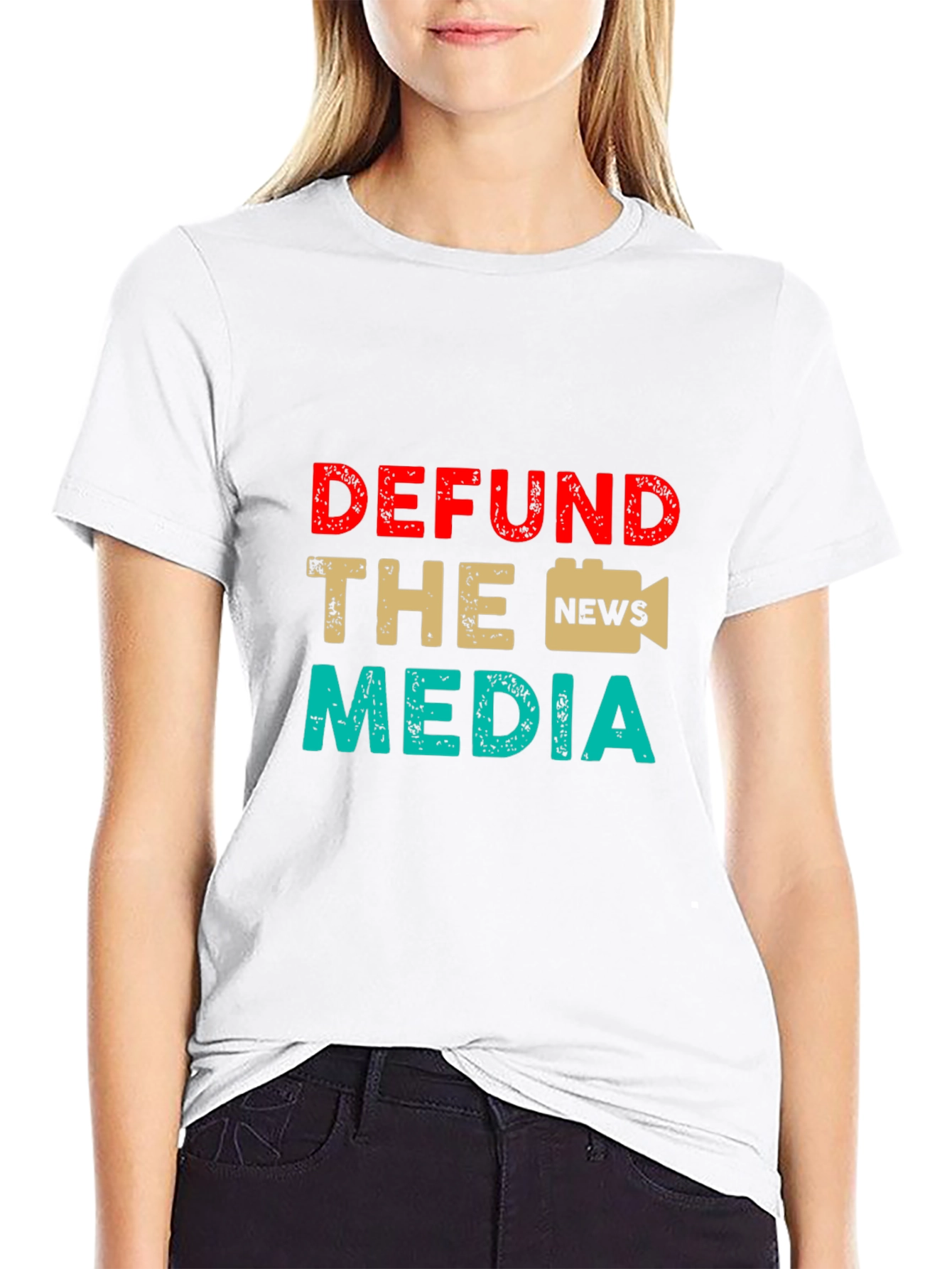 Defund The Media Graphic Tee Anti-Media T-Shirt