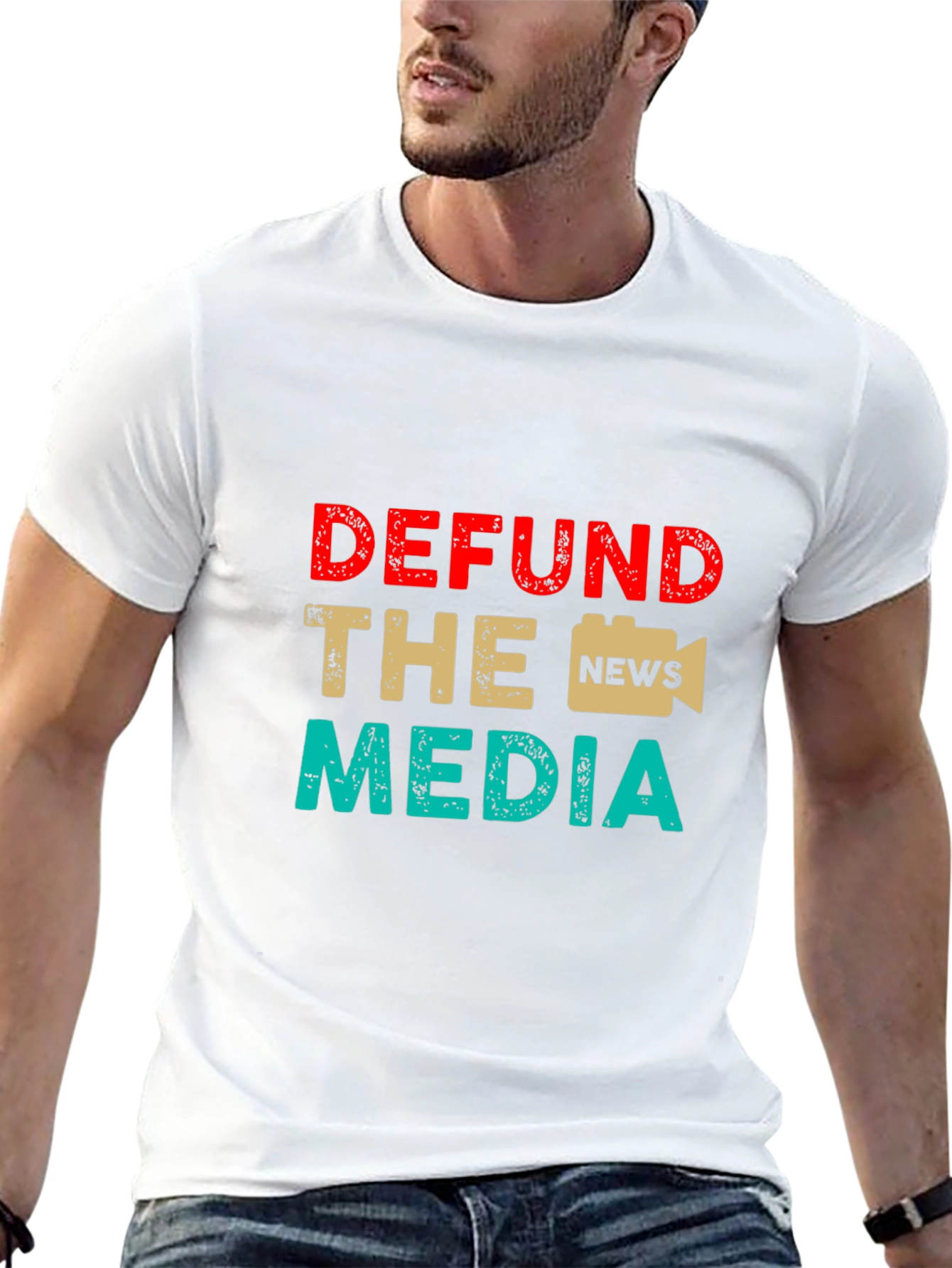 Defund The Media Graphic Tee Anti-Media T-Shirt