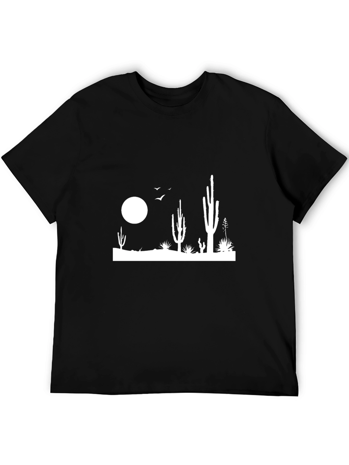 Cactus Silhouette Black T-Shirt
