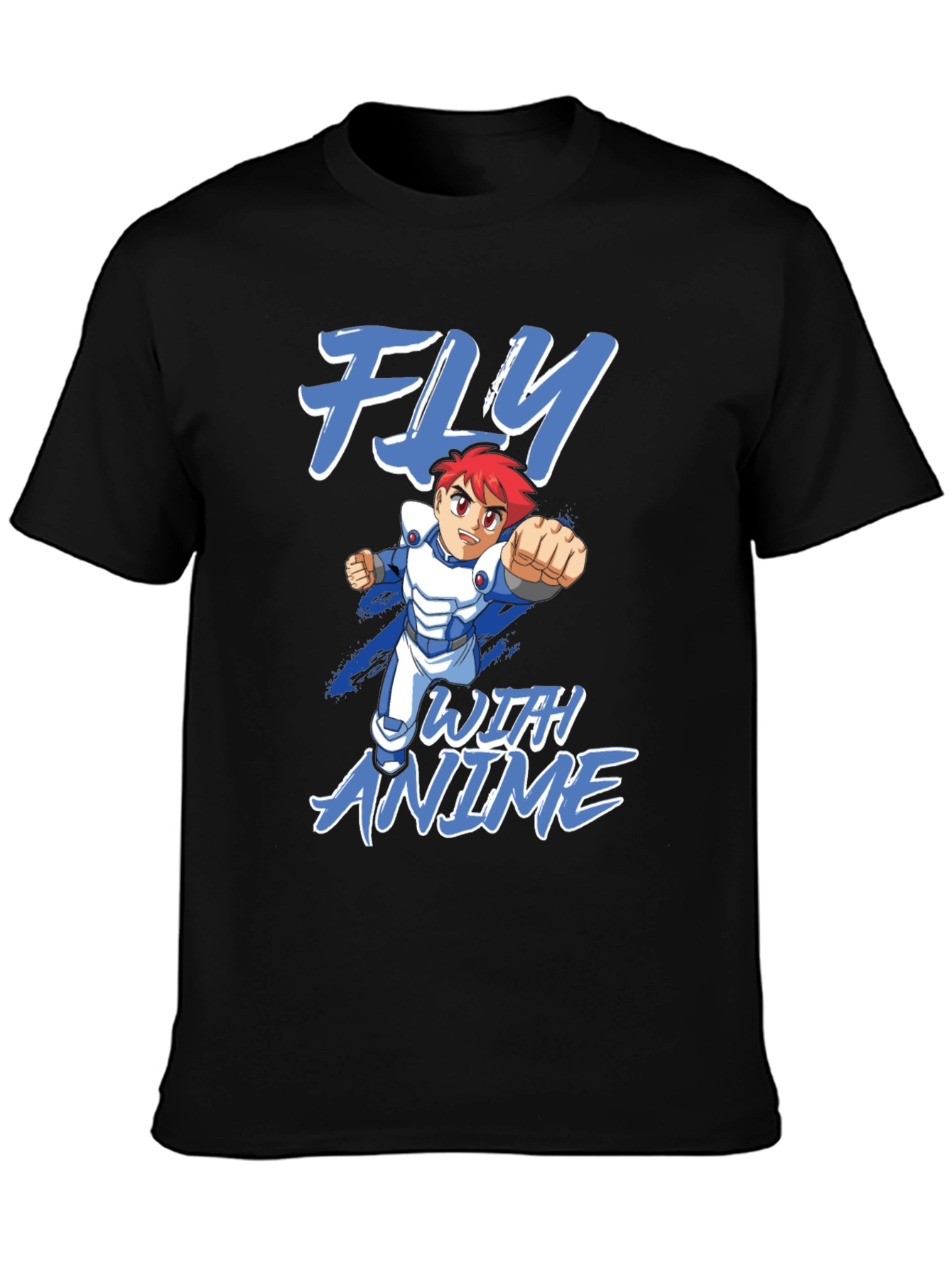 Fly With Anime Graphic T-Shirt