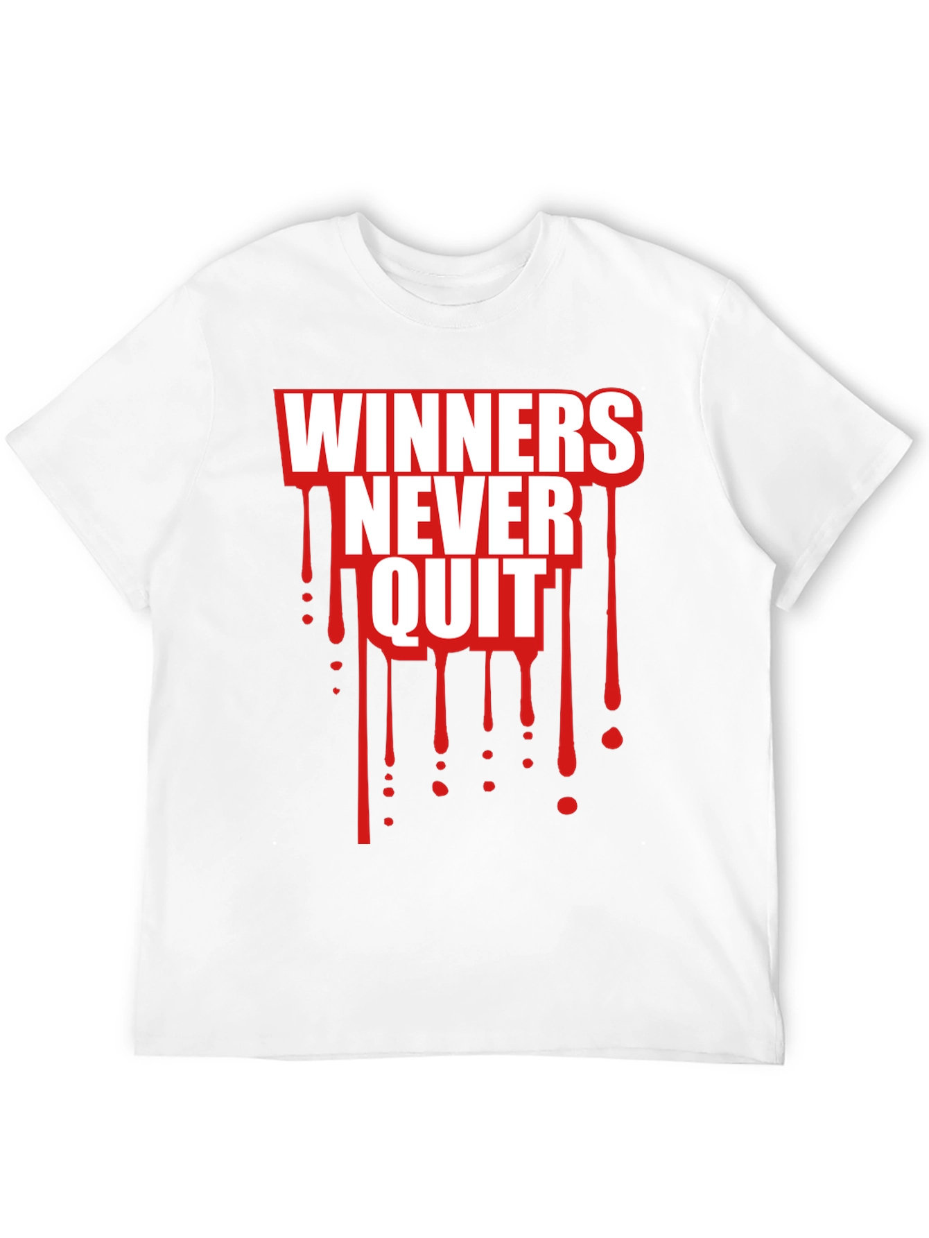 Winners Never Quit Black Graphic Tee