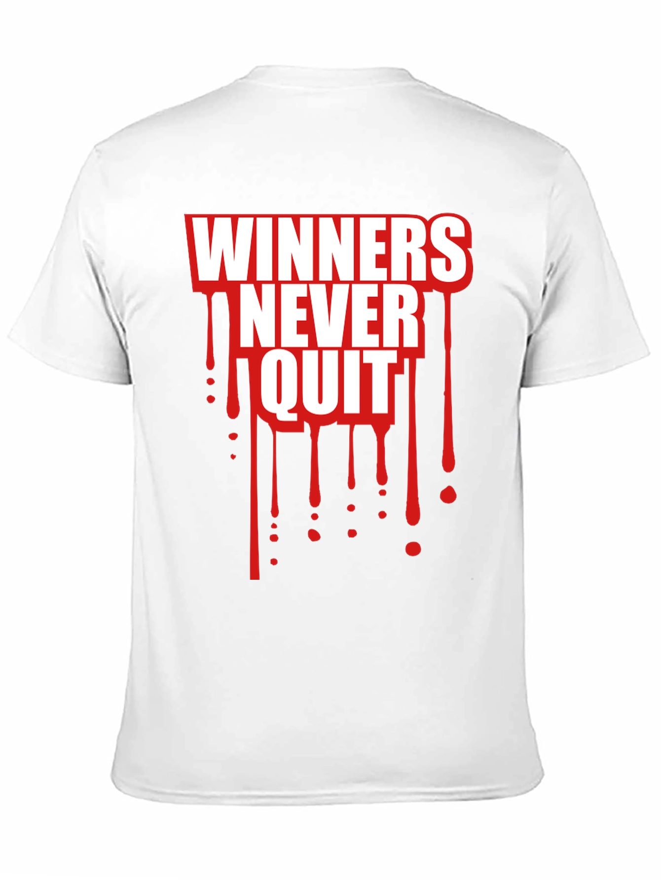 Winners Never Quit Black Graphic Tee