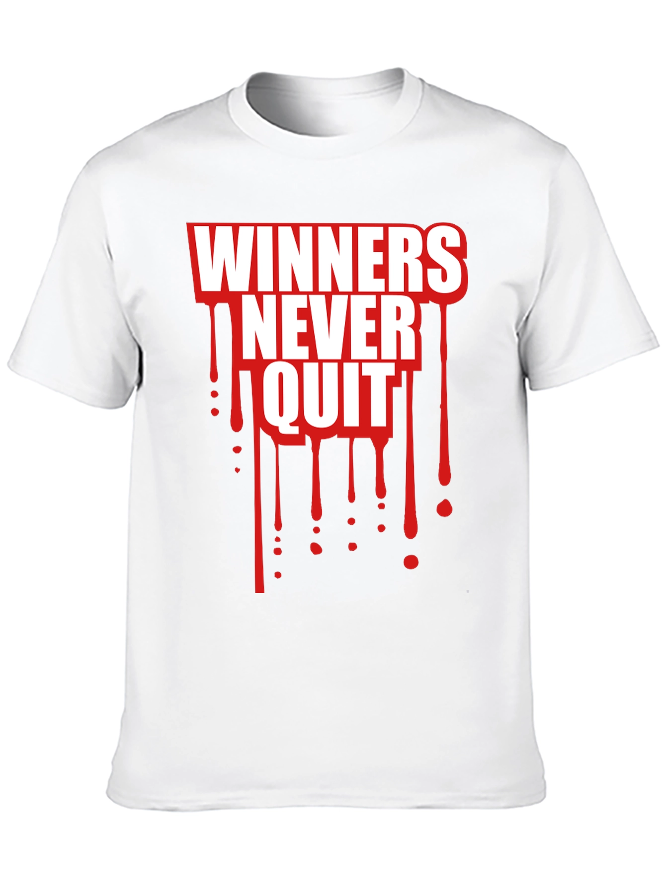 Winners Never Quit Black Graphic Tee