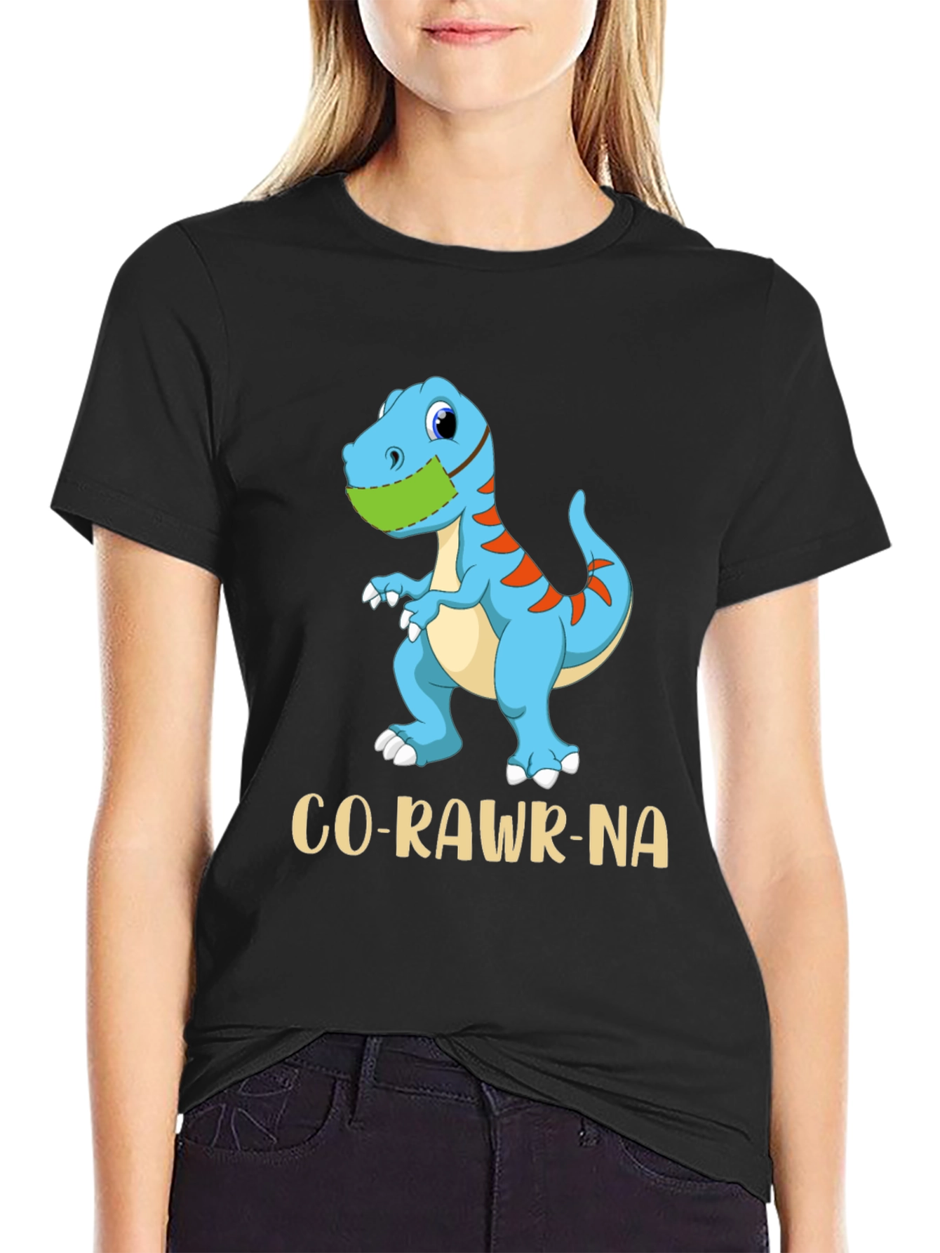 Co-Rawr-Na Dinosaur Graphic T-Shirt