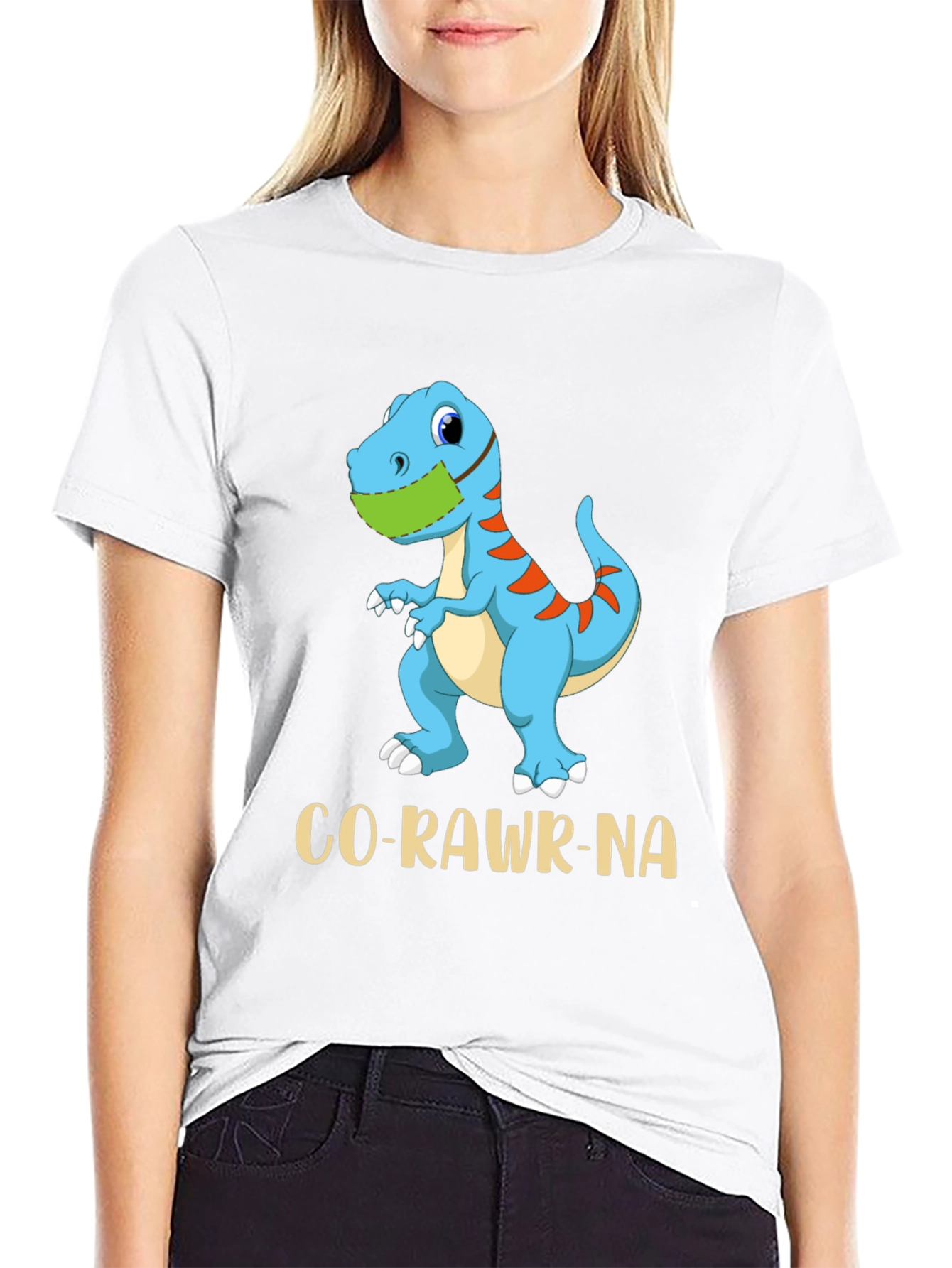 Co-Rawr-Na Dinosaur Graphic T-Shirt
