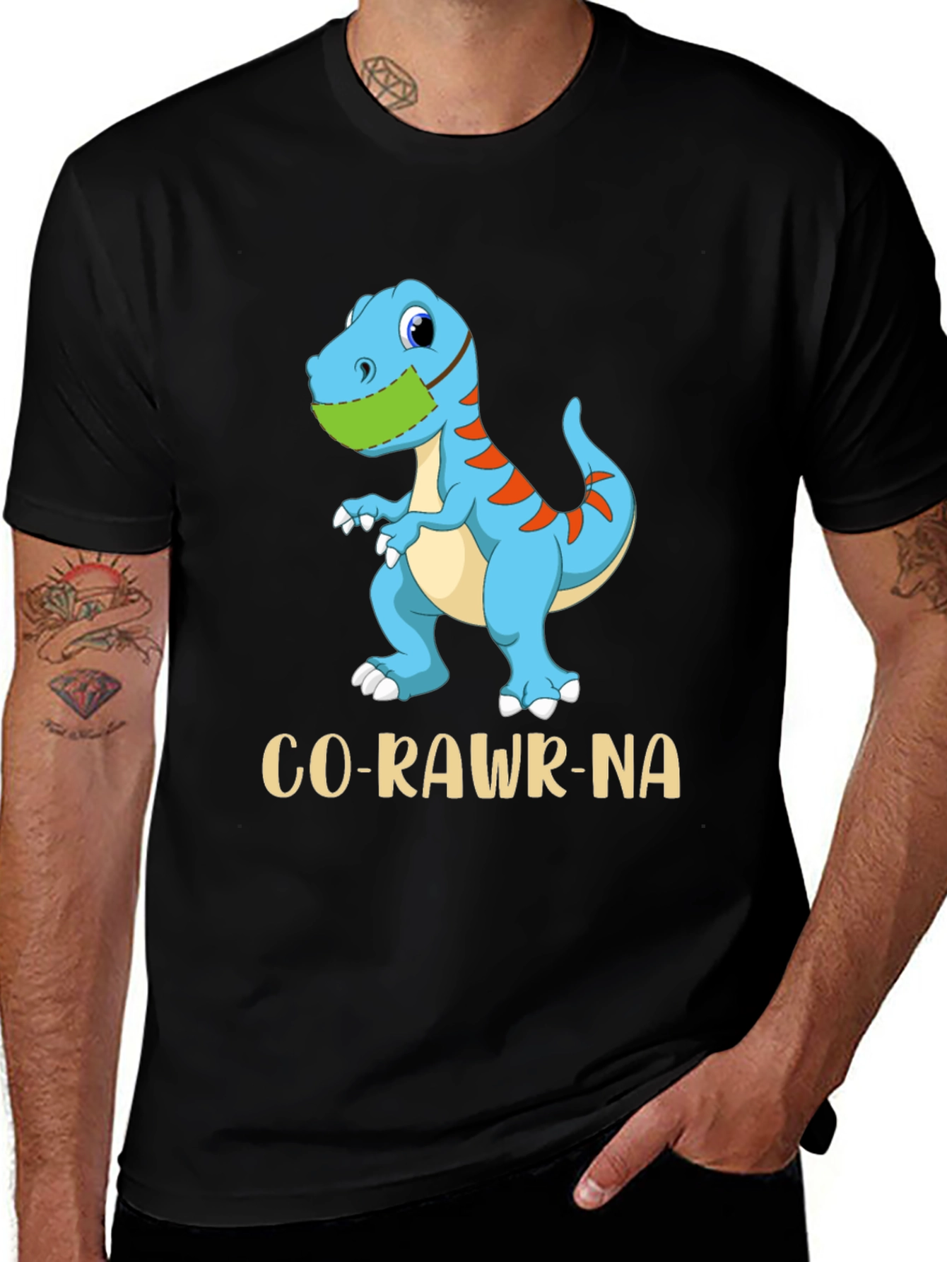 Co-Rawr-Na Dinosaur Graphic T-Shirt