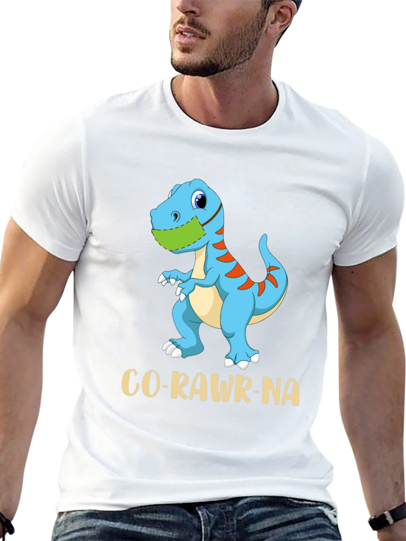 Co-Rawr-Na Dinosaur Graphic T-Shirt