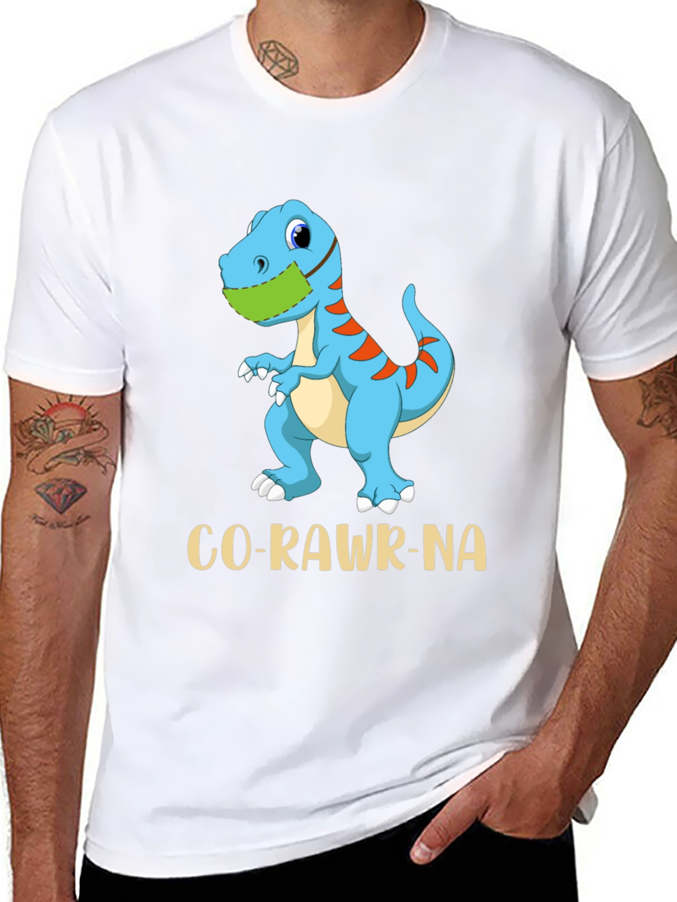 Co-Rawr-Na Dinosaur Graphic T-Shirt