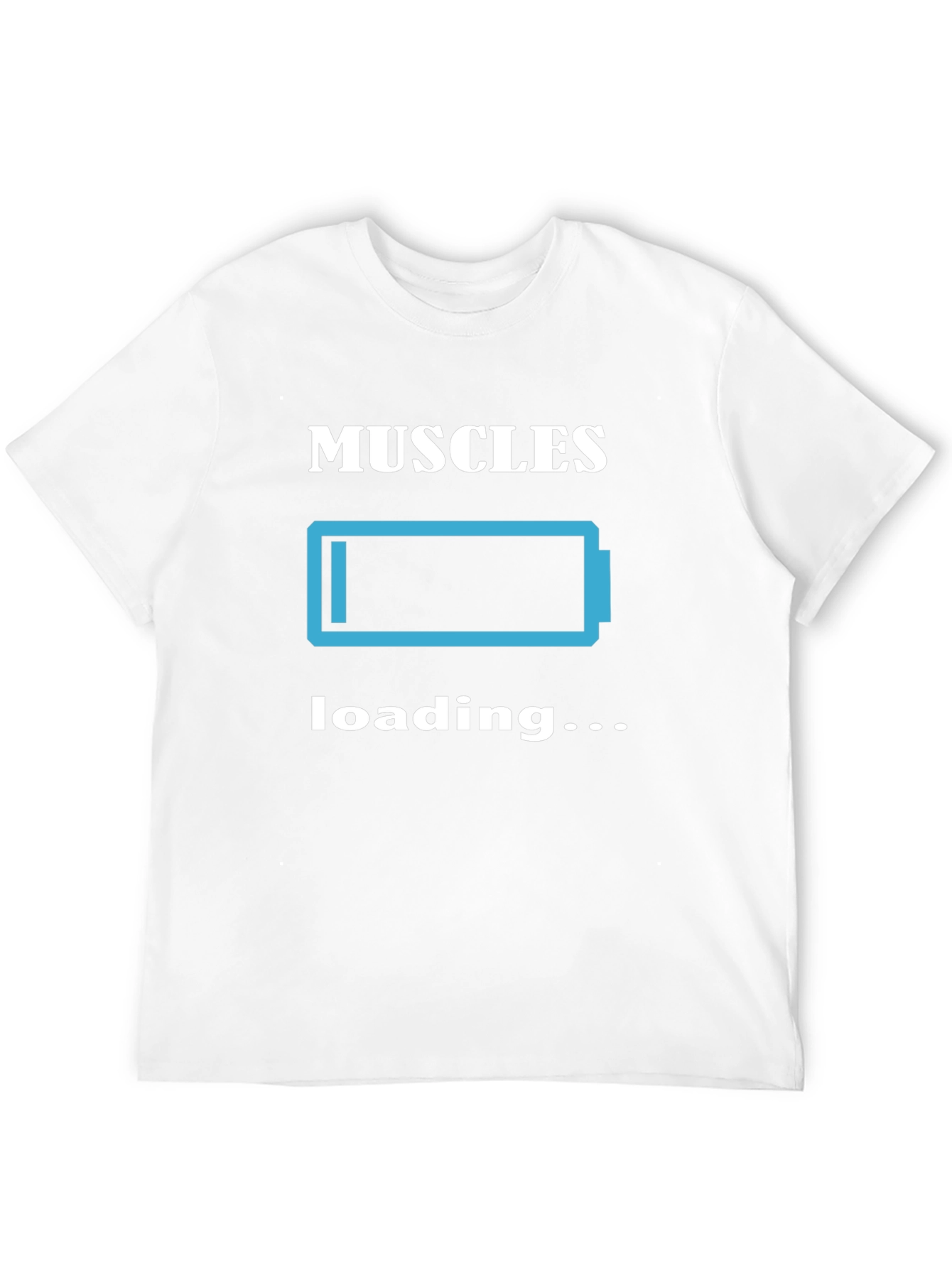 Muscles Loading Graphic Tee - Black Cotton T-Shirt