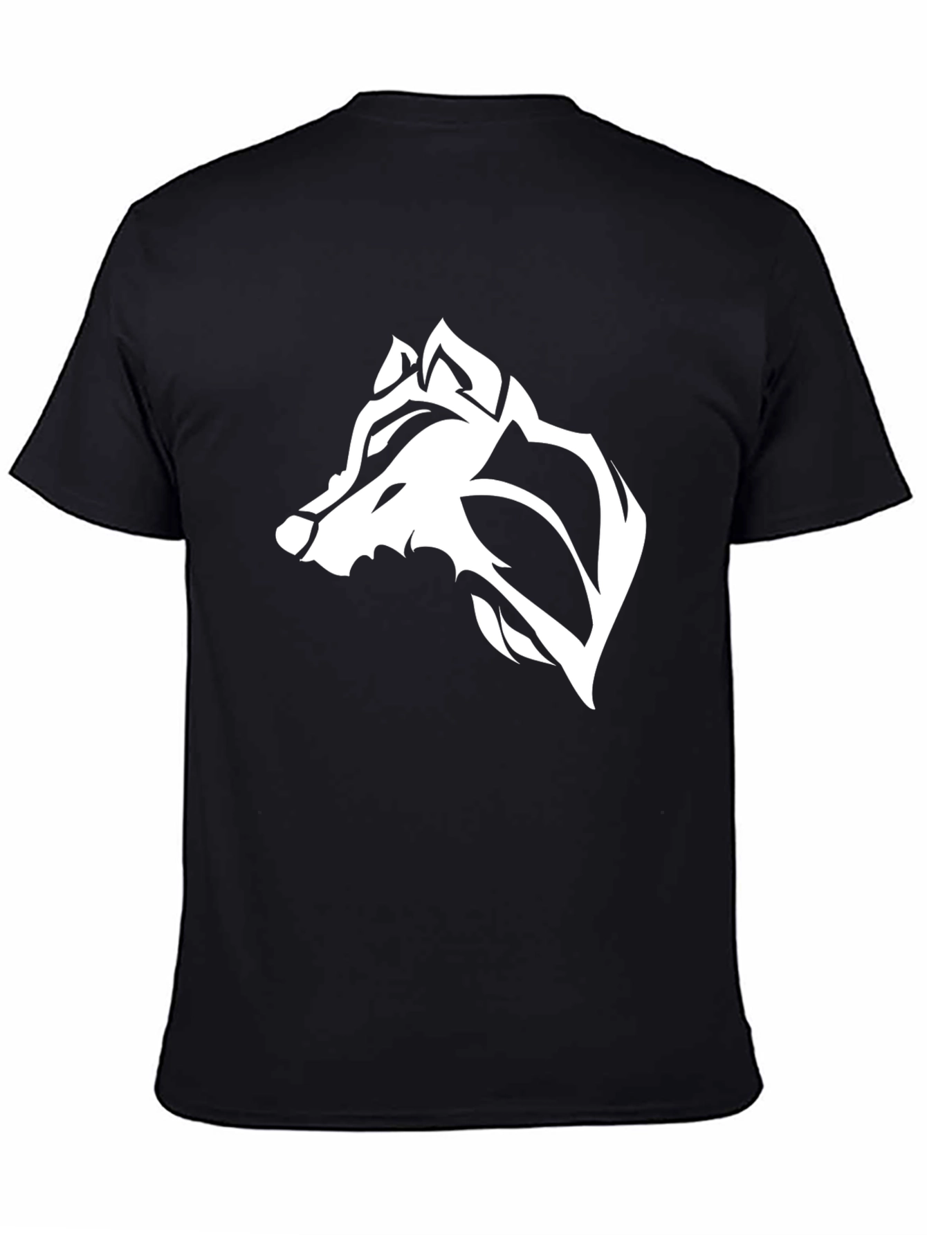 Mens Black Wolf Graphic Tee - Stylish Casual Wear