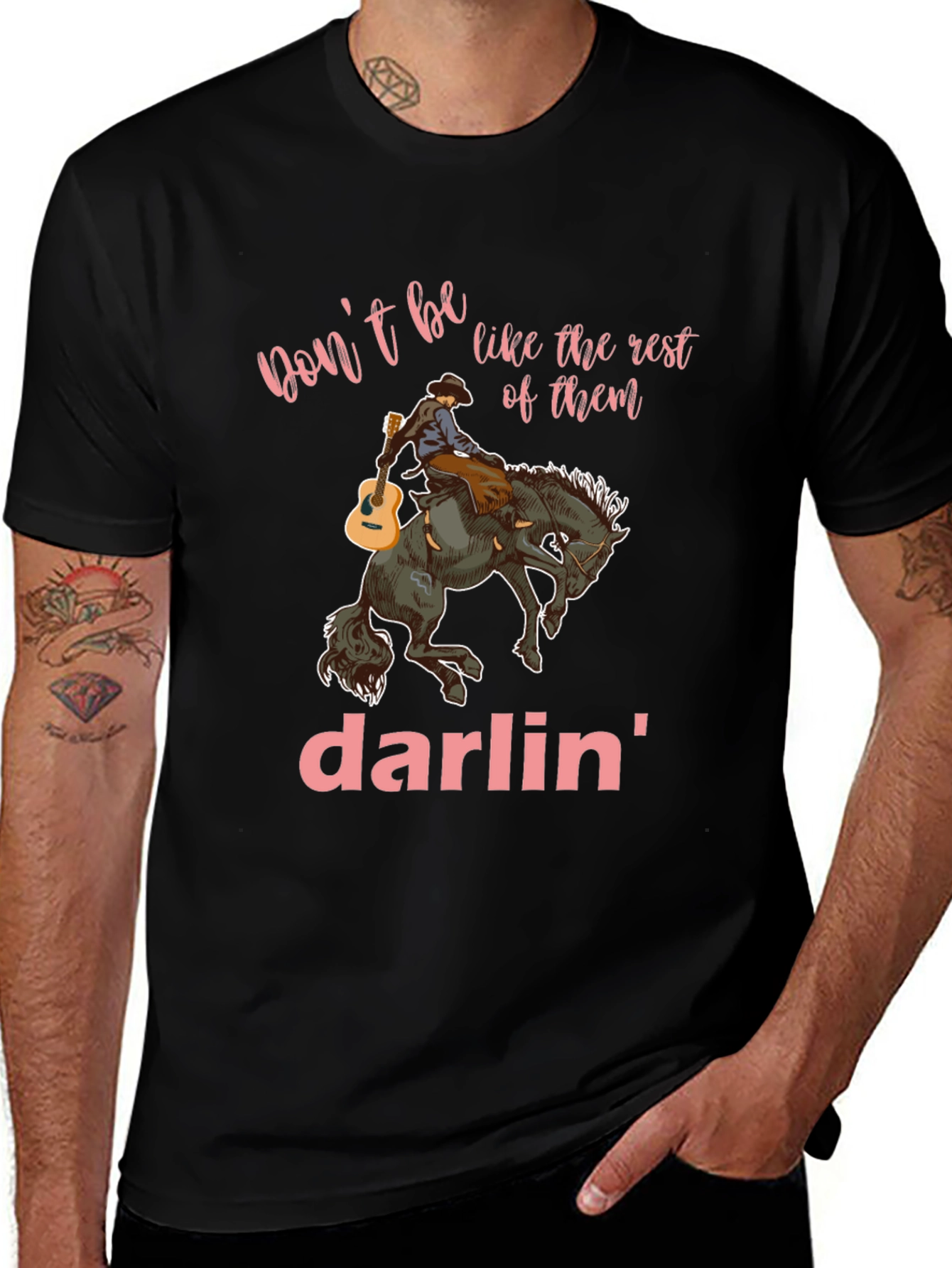 Dont Be Like the Rest Darlin Black Graphic Tee
