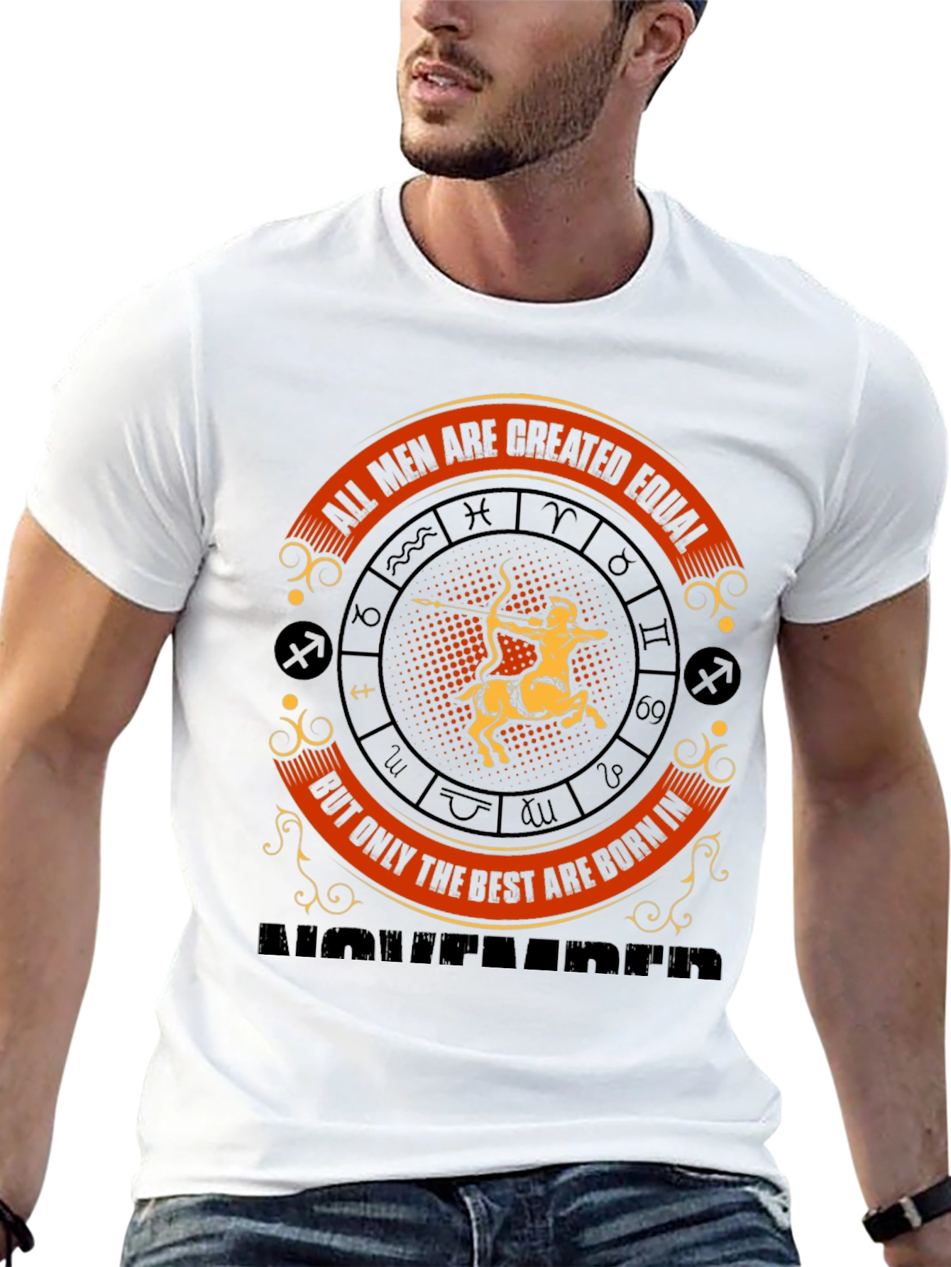 Mens Sagittarius Zodiac November Birthday T-Shirt