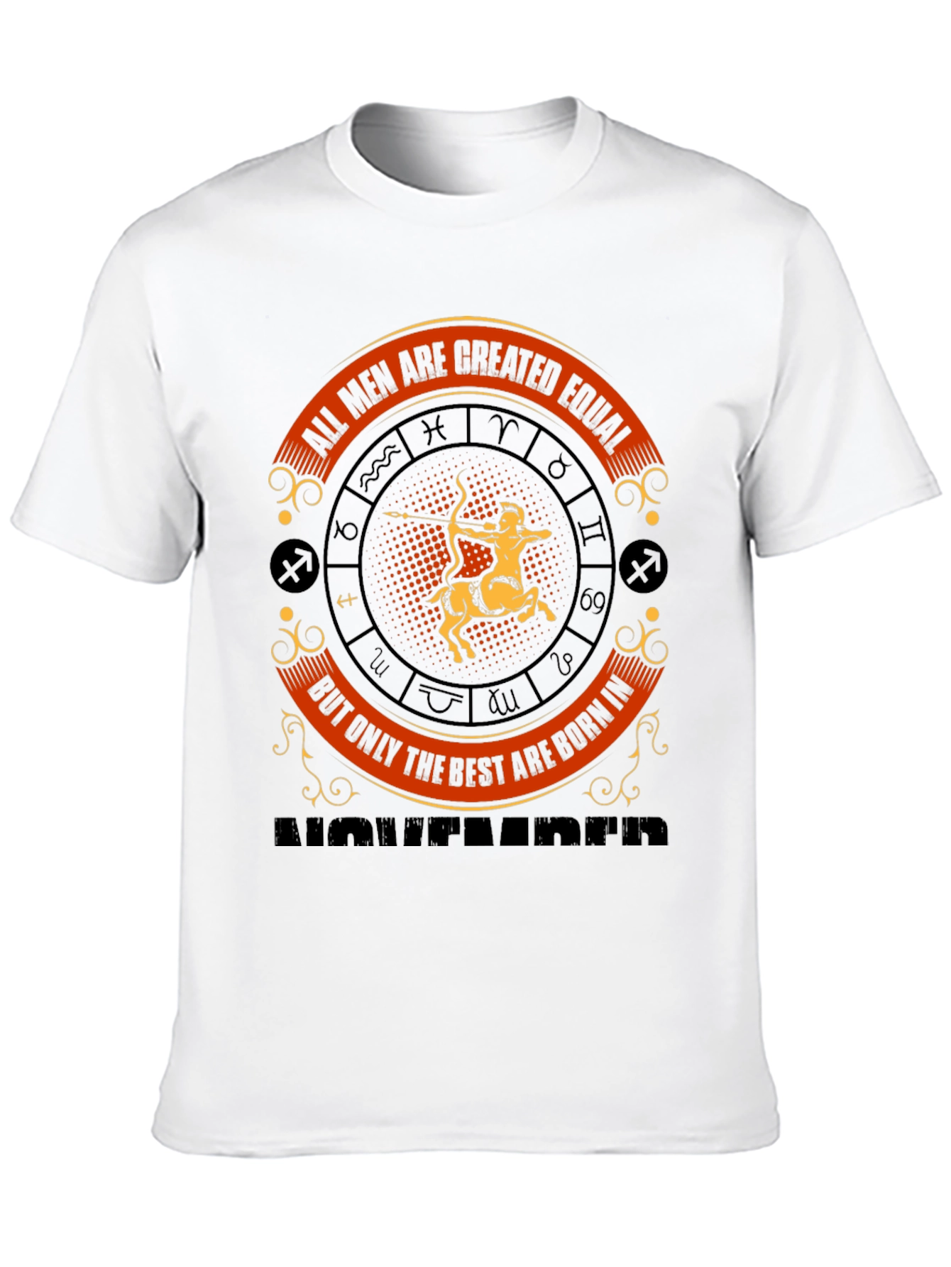 Mens Sagittarius Zodiac November Birthday T-Shirt