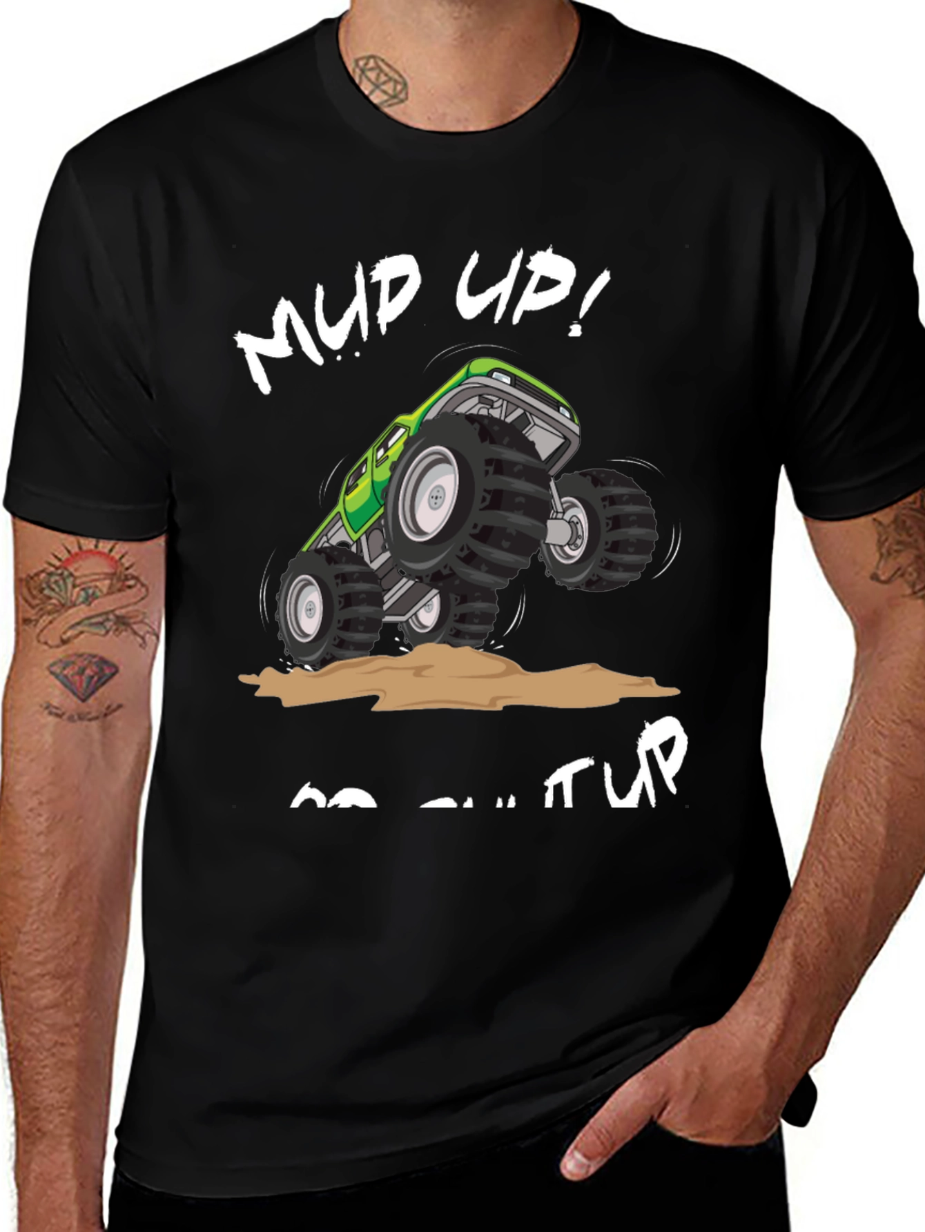 Mud Up! Monster Truck Graphic T-Shirt