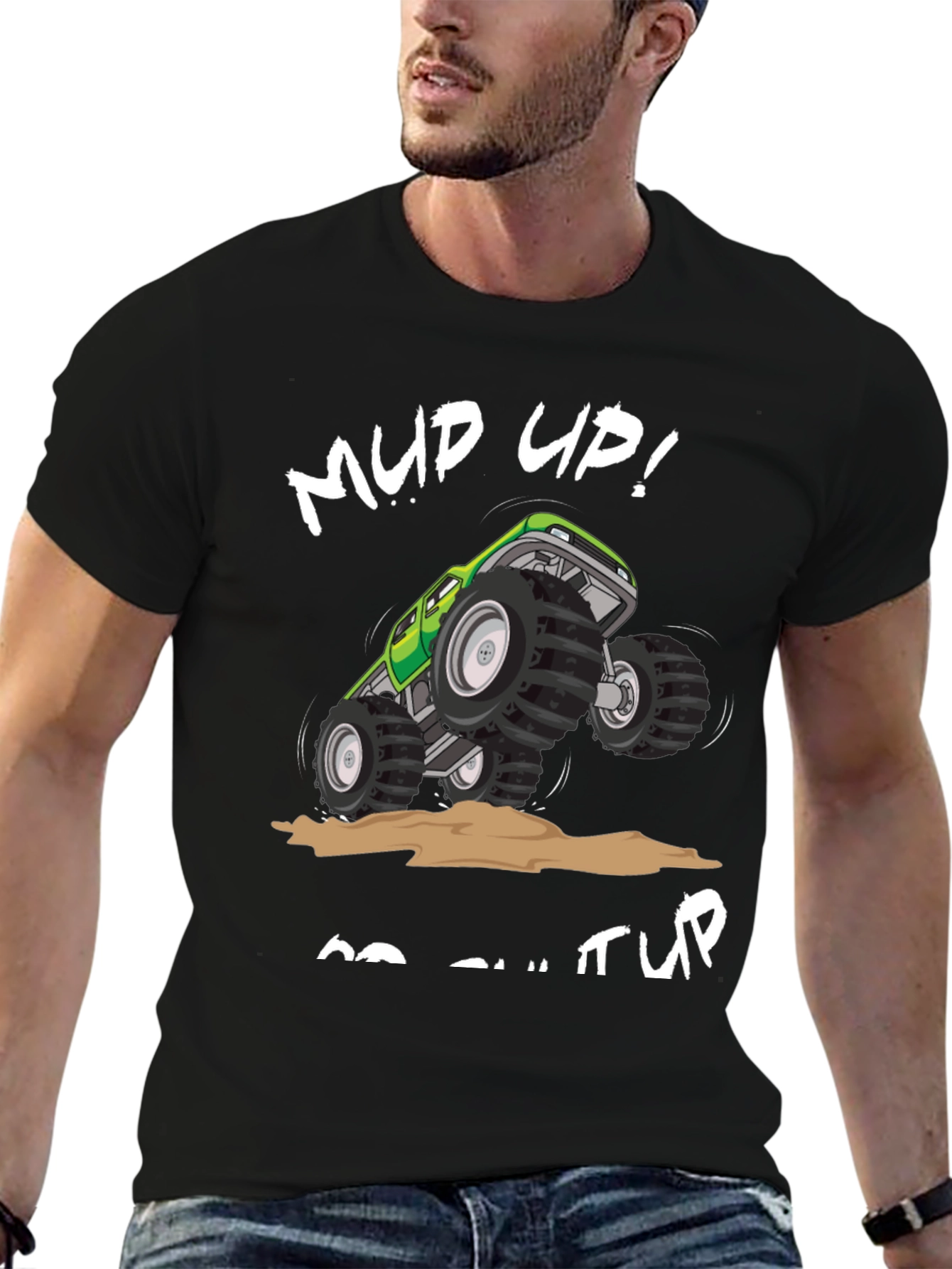 Mud Up! Monster Truck Graphic T-Shirt