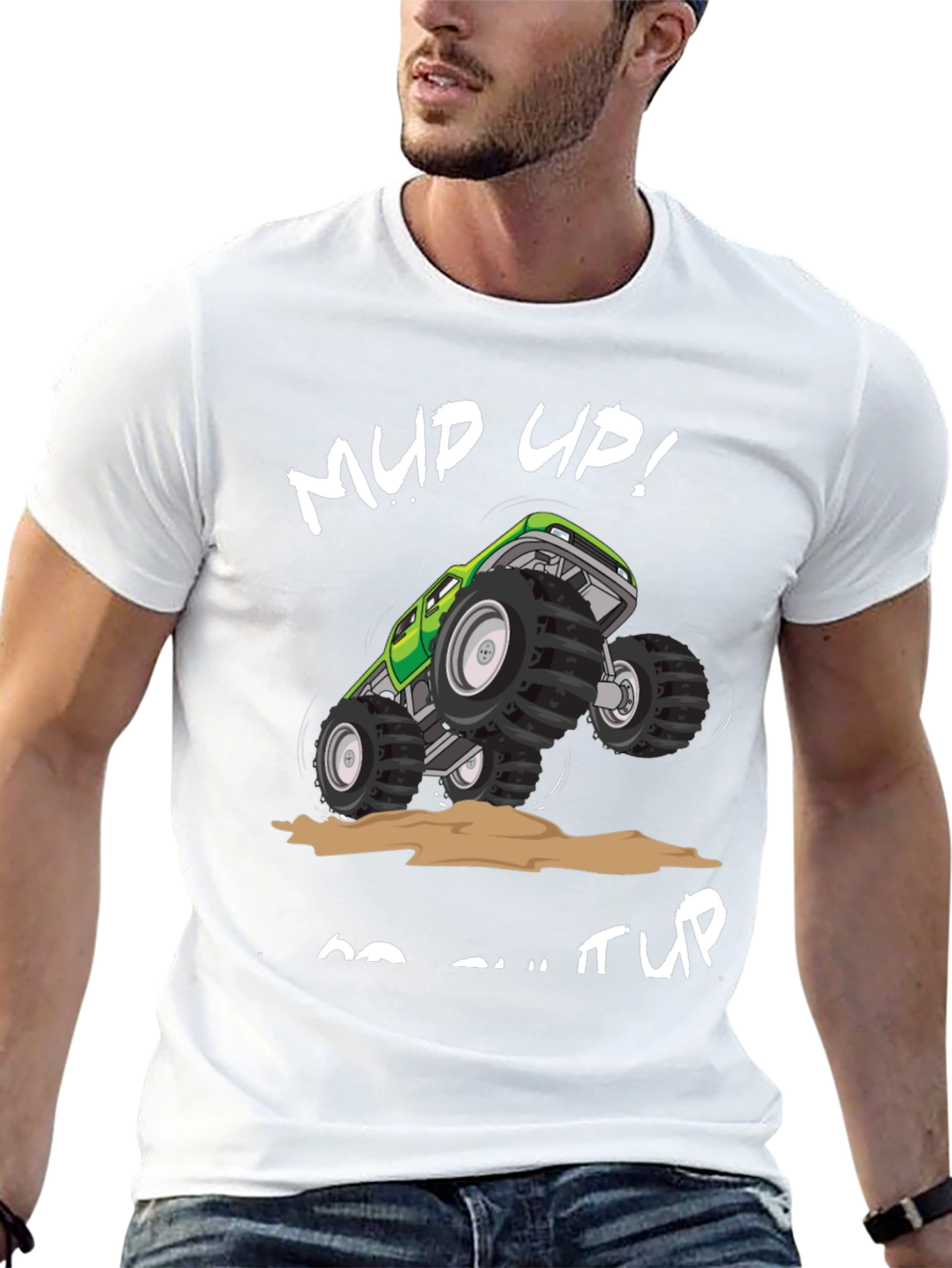 Mud Up! Monster Truck Graphic T-Shirt
