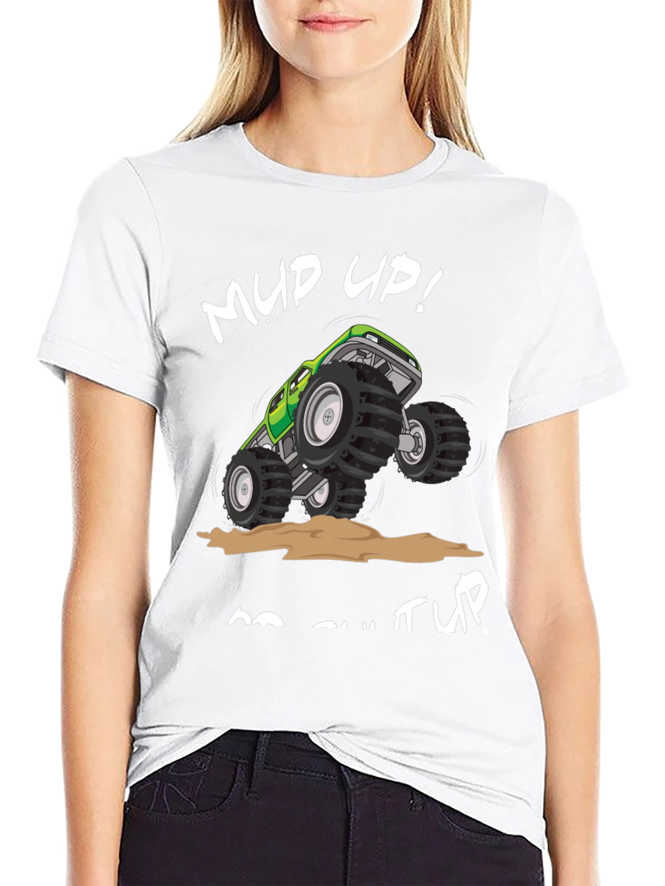 Mud Up! Monster Truck Graphic T-Shirt