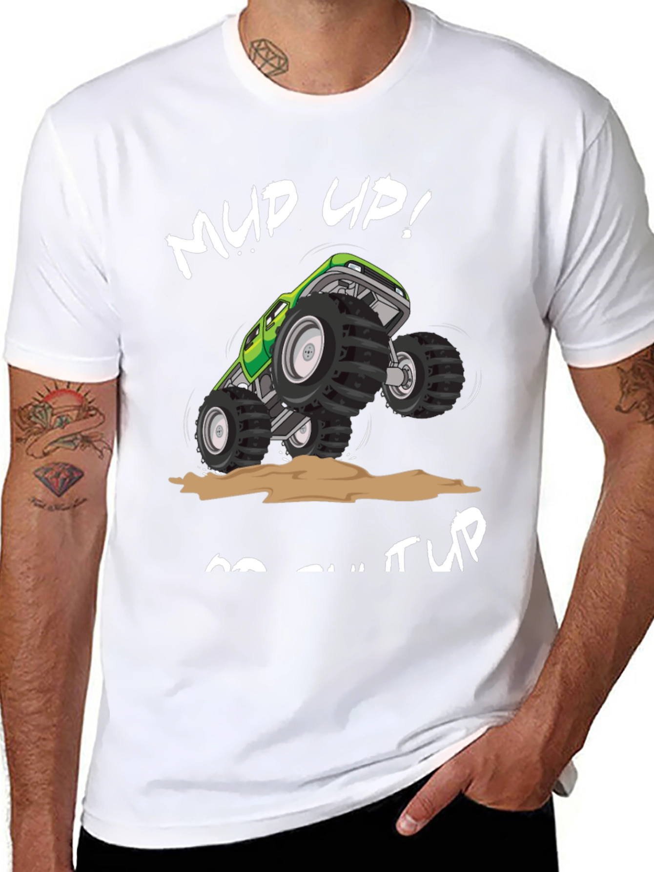 Mud Up! Monster Truck Graphic T-Shirt