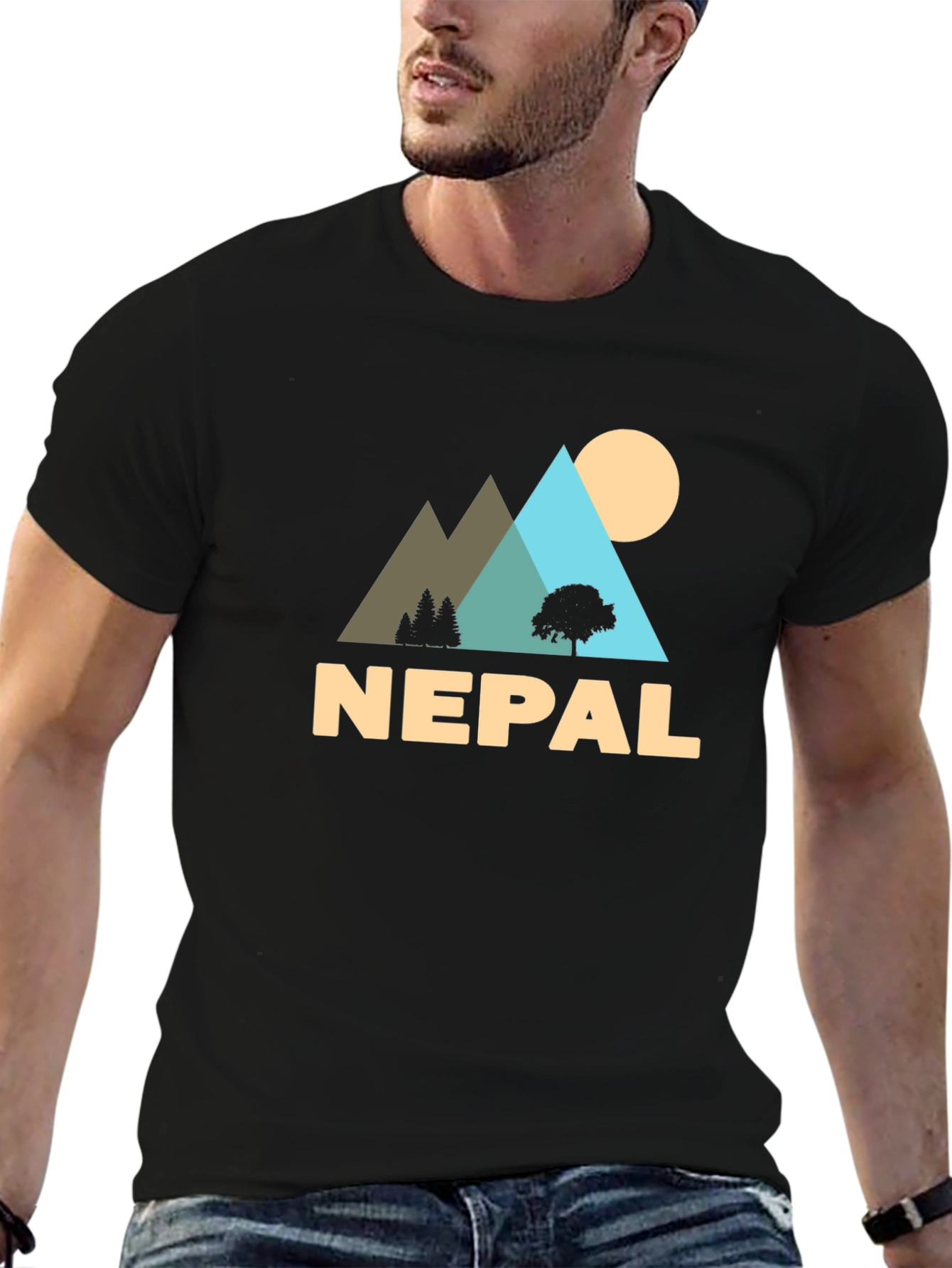 Nepal Adventure T-Shirt - Mountain Landscape Tee