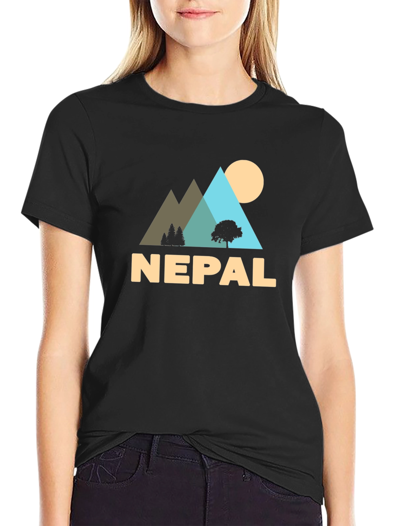 Nepal Adventure T-Shirt - Mountain Landscape Tee
