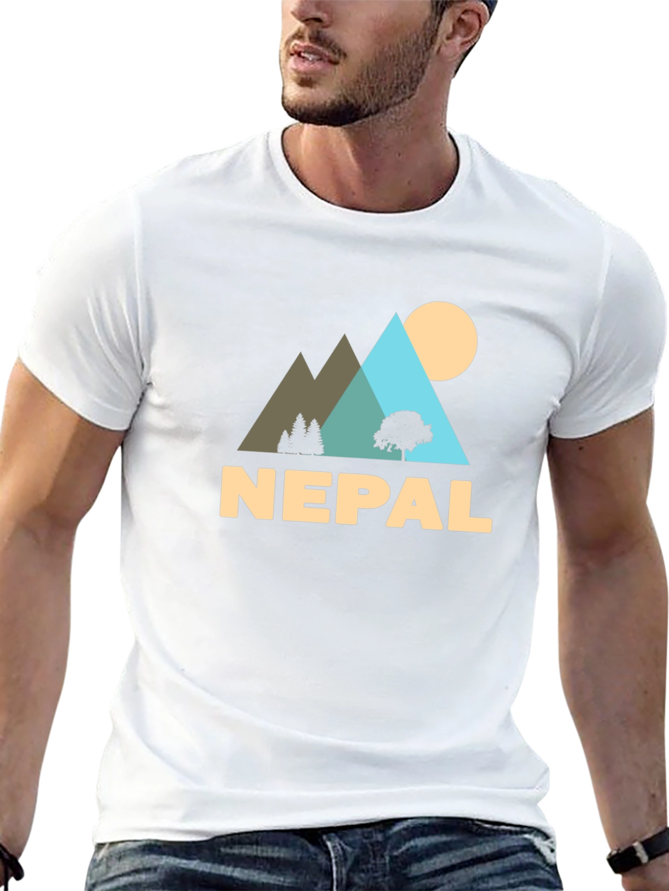 Nepal Adventure T-Shirt - Mountain Landscape Tee