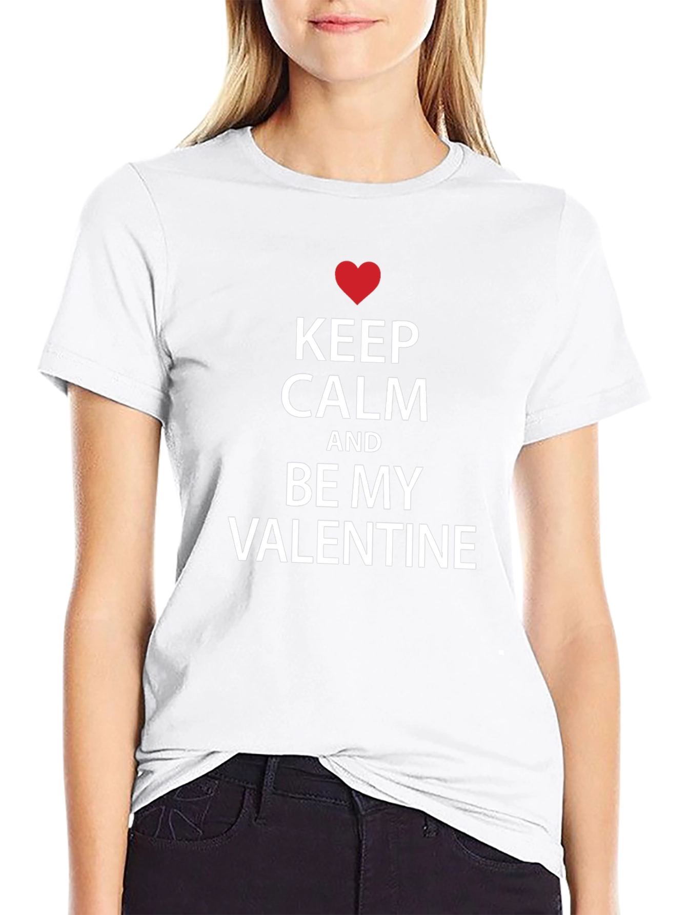 Keep Calm Valentines Day T-Shirt - Black