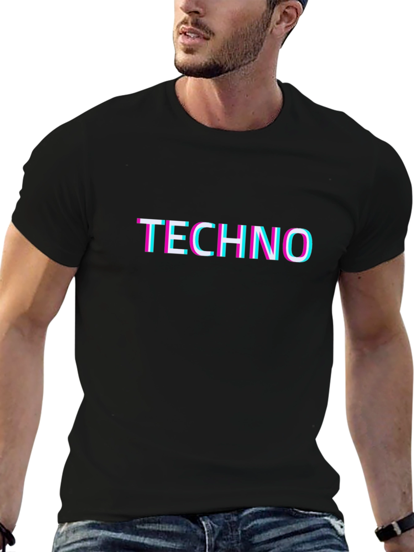 Techno Glitch T-Shirt - Modern Style