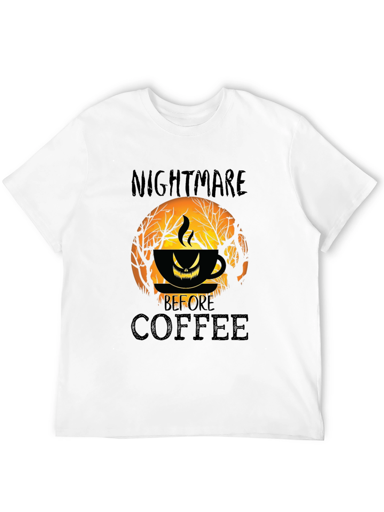Nightmare Before Coffee Halloween Graphic T-Shirt