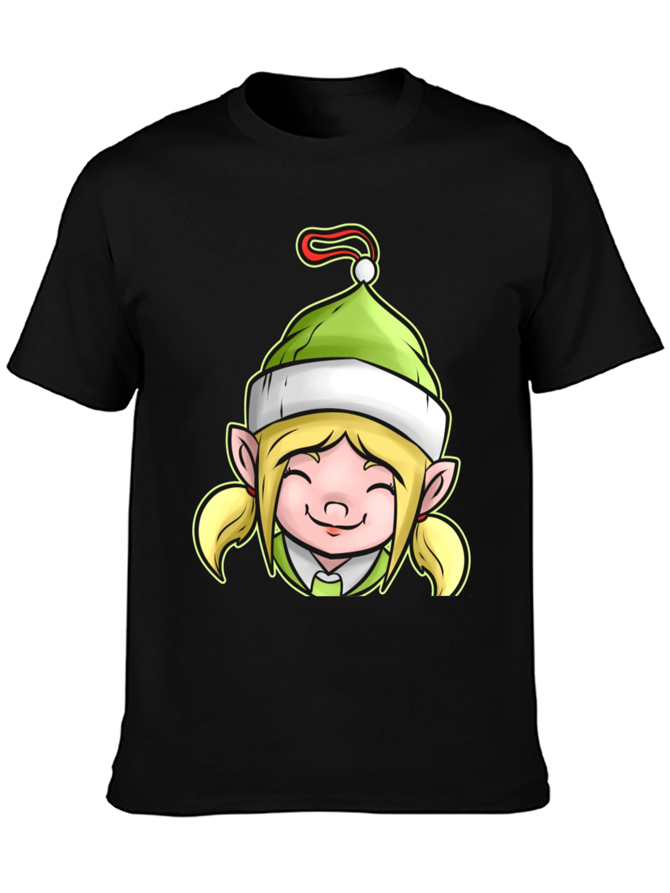 Festive Elf Girl Graphic Tee