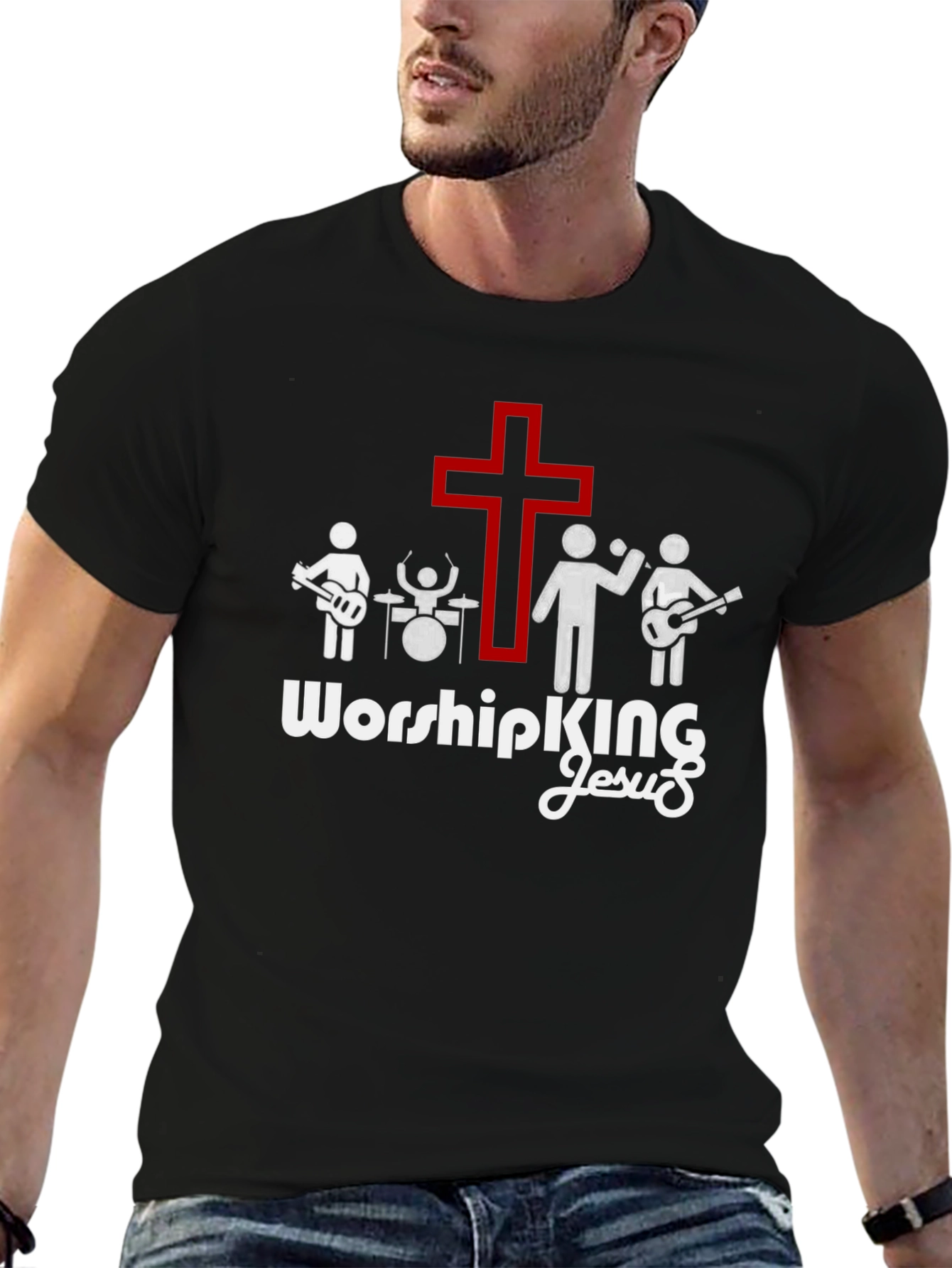 Worship King Jesus Christian Band T-Shirt