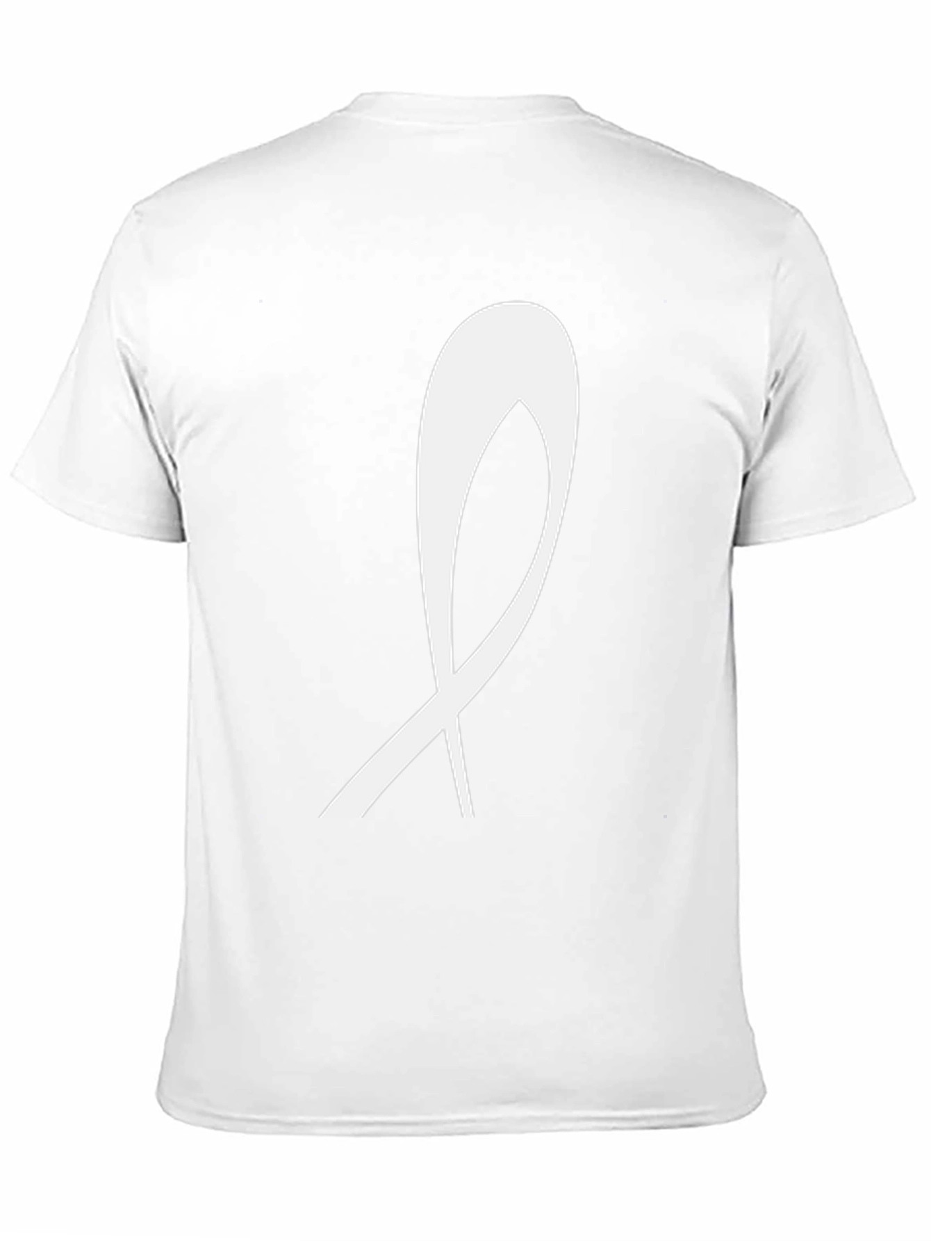 Black T-Shirt with White Ribbon Graphic