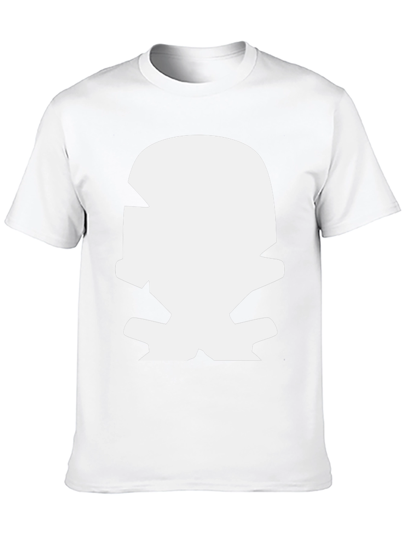 Bold Graphic Tee: White Mascot Design on Black
