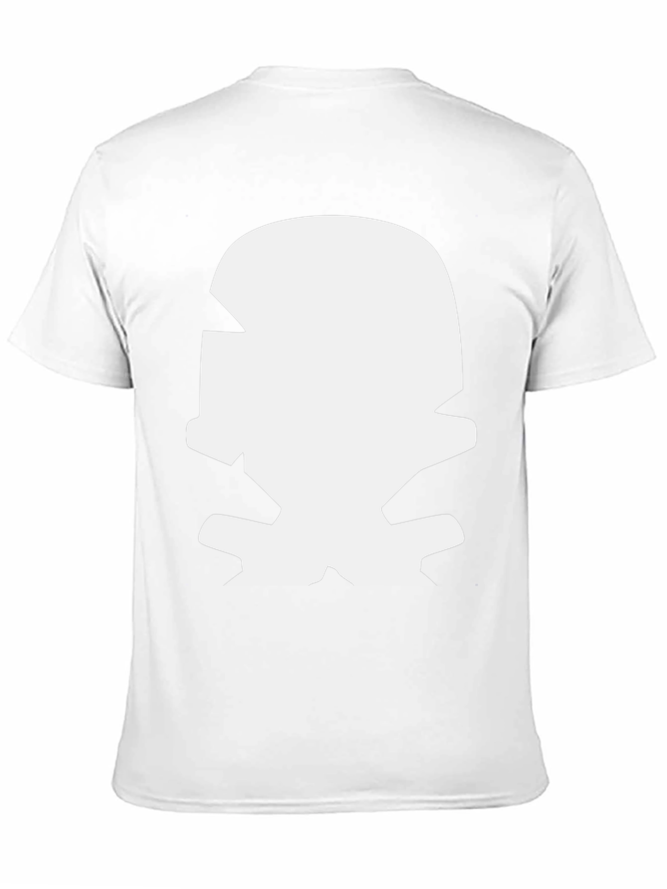 Bold Graphic Tee: White Mascot Design on Black
